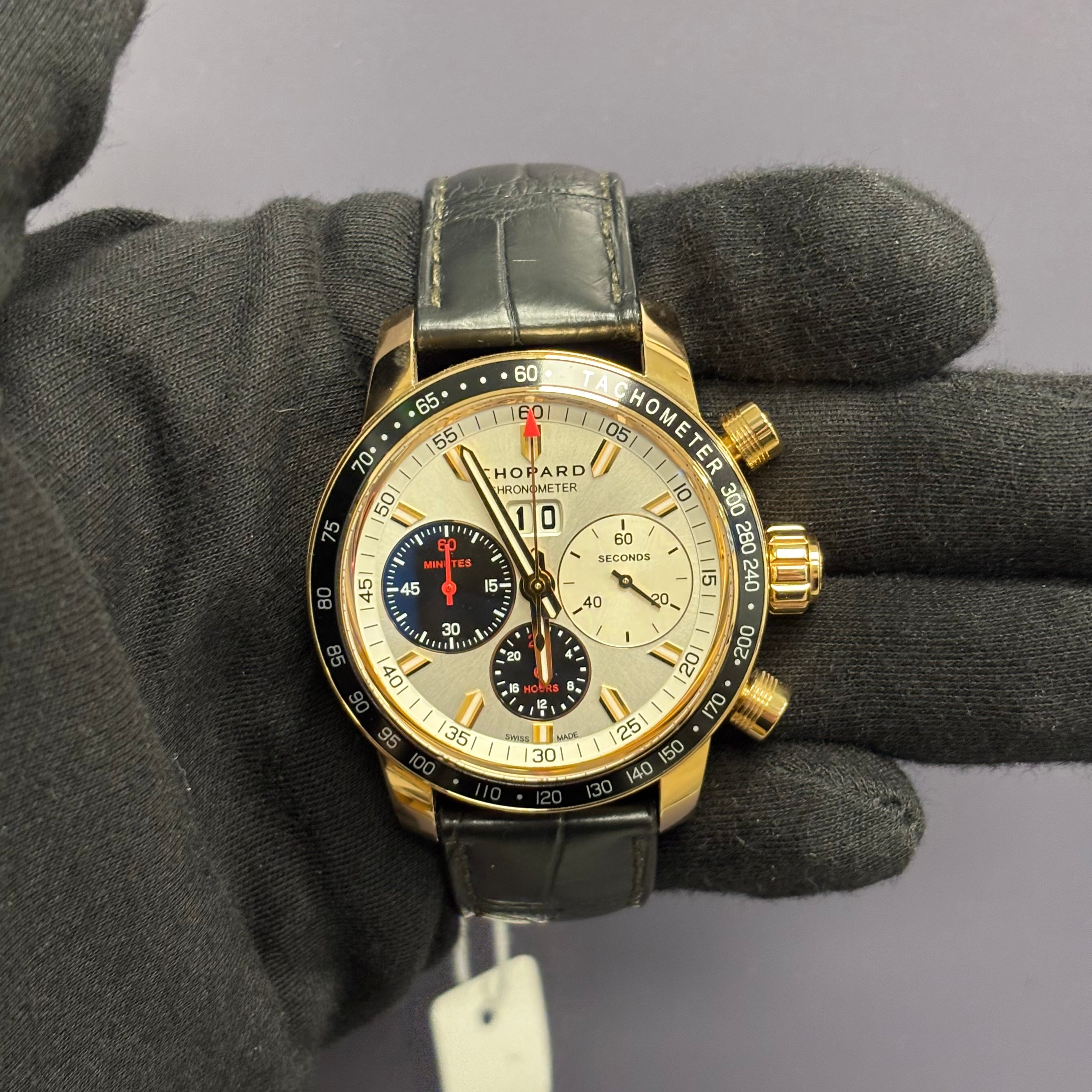 Chopard Jacky Ickx 42mm Silver Dial Watch Ref# 161286-5001 - Happy Jewelers Fine Jewelry Lifetime Warranty