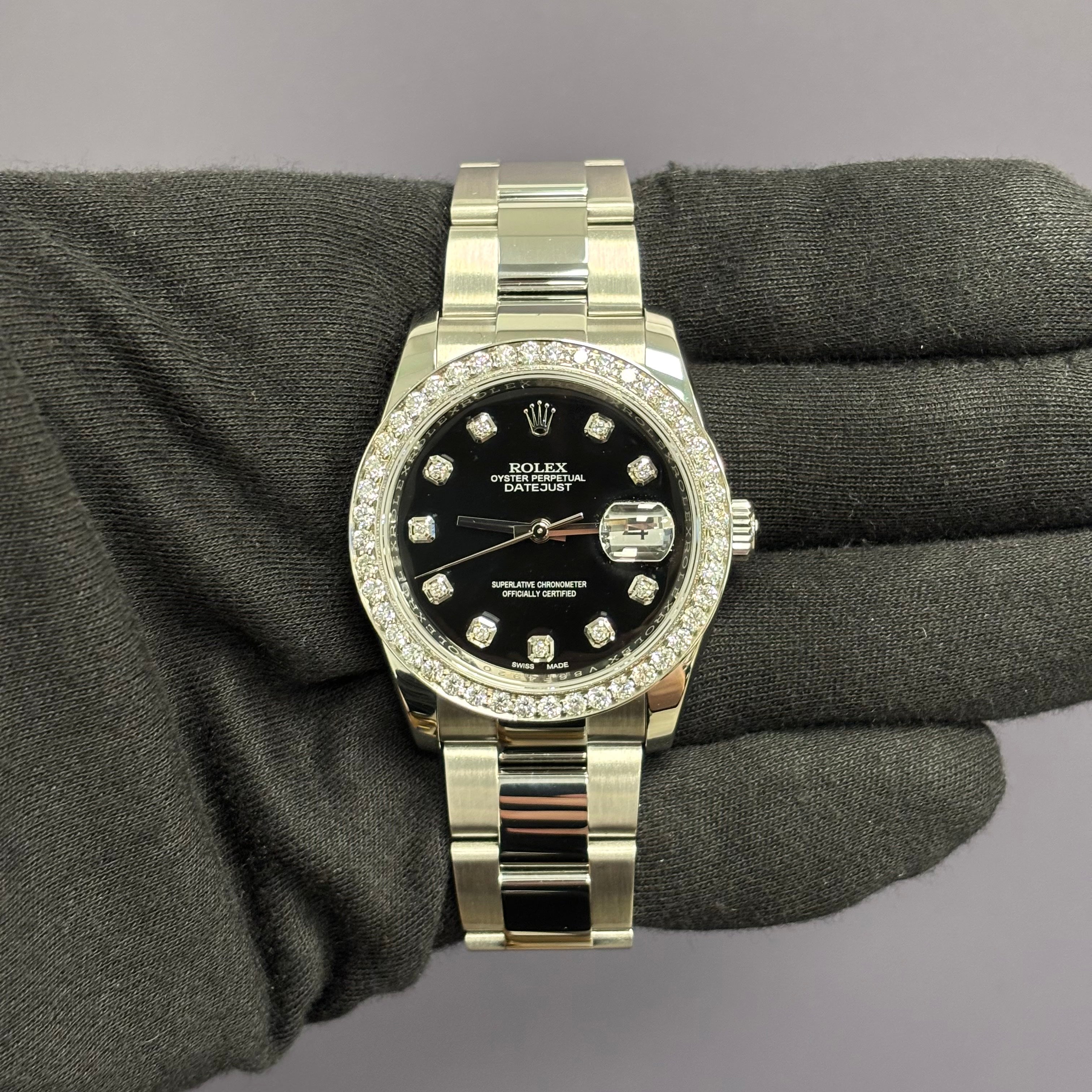 Rolex Datejust 36mm Black Dial Watch Ref# 116200 - Happy Jewelers Fine Jewelry Lifetime Warranty