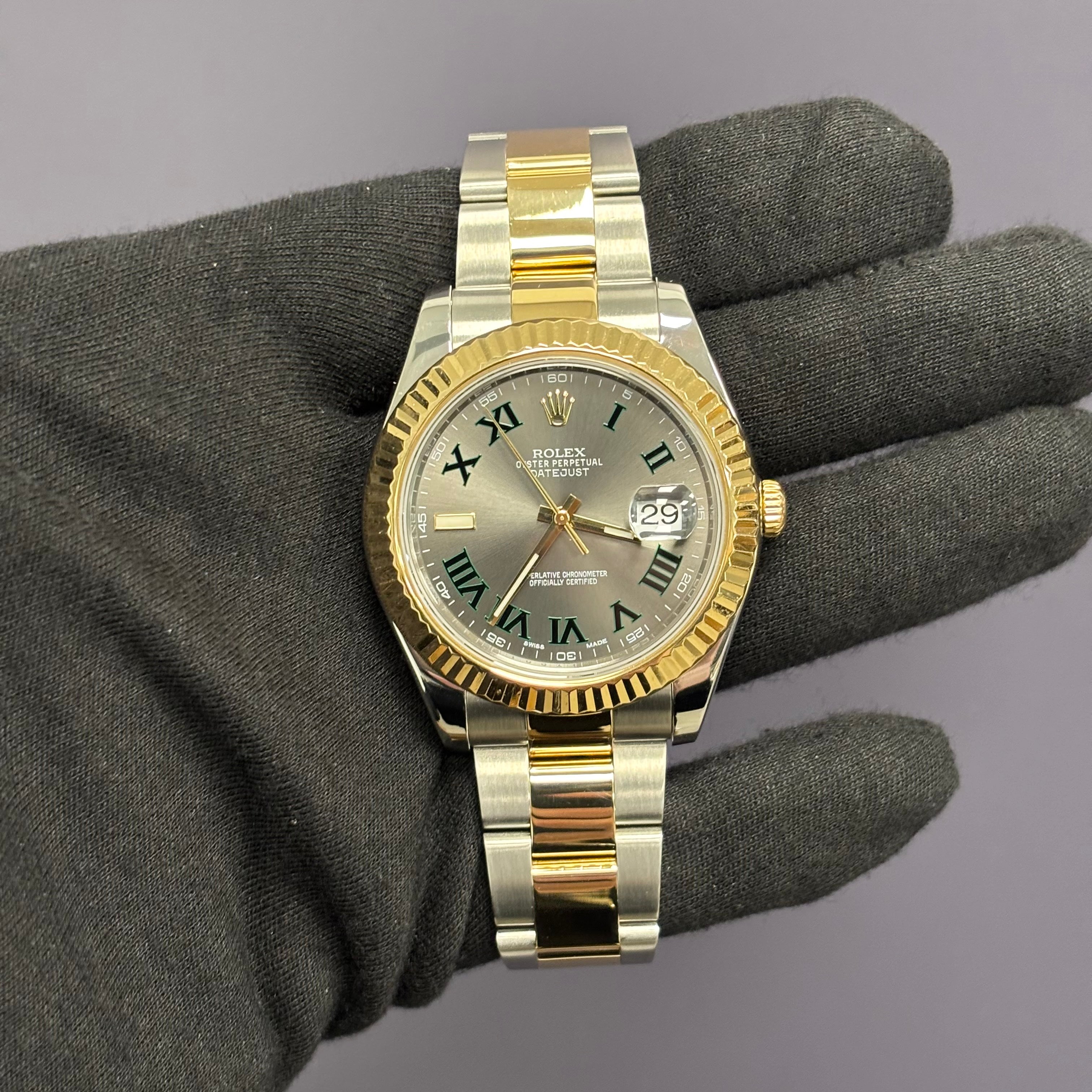 Rolex Datejust 41mm Wimbledon Dial Watch Ref# 116333 - Happy Jewelers Fine Jewelry Lifetime Warranty