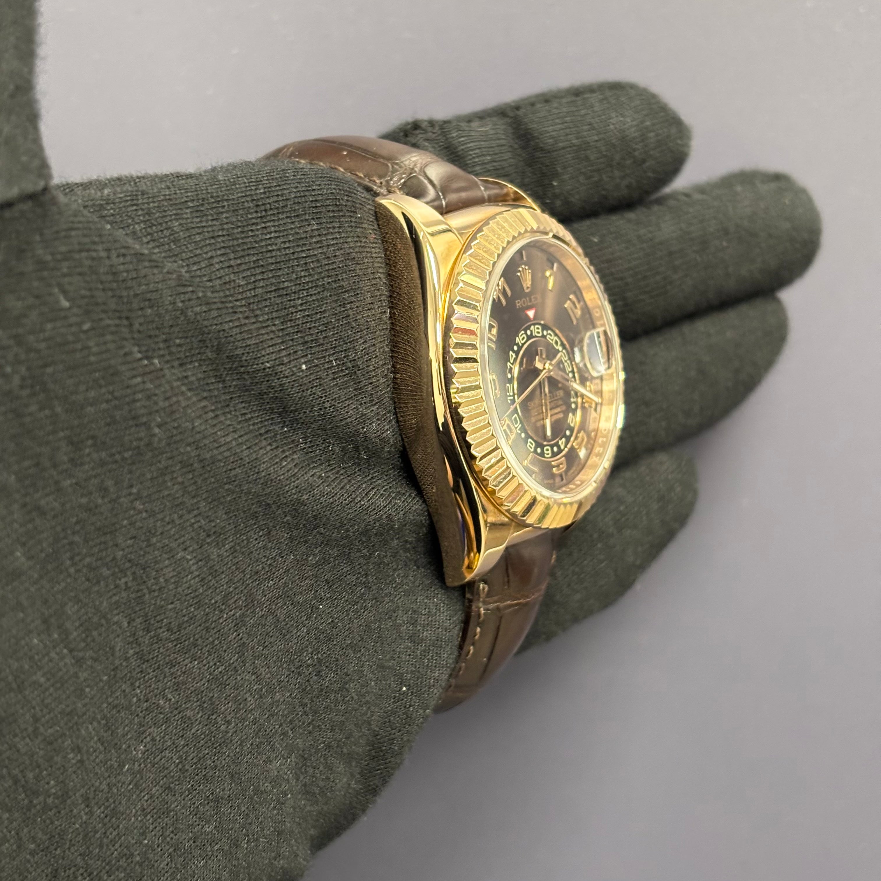 Rolex Sky-Dweller 42mm Chocolate Dial Watch Ref# 326135 - Happy Jewelers Fine Jewelry Lifetime Warranty