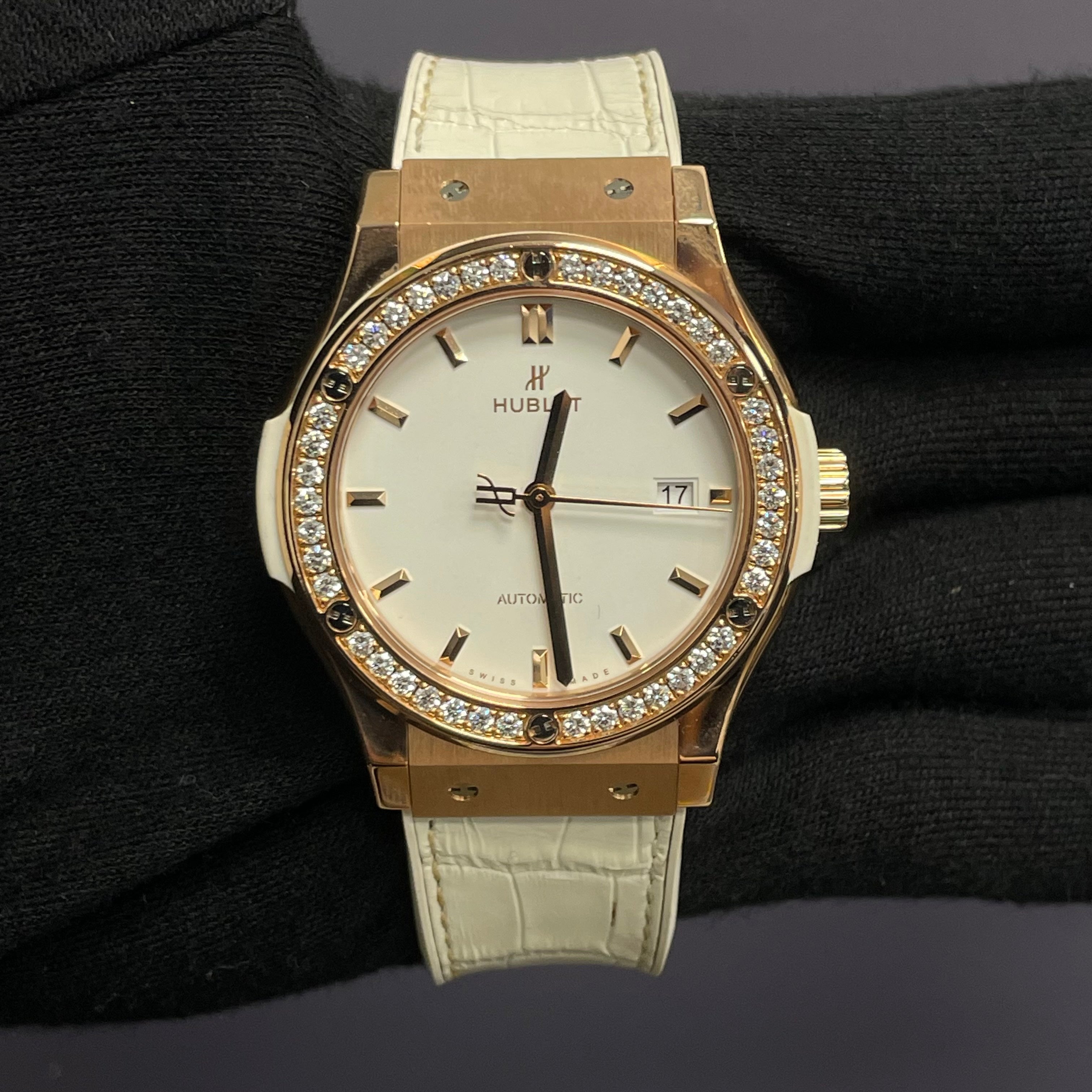 Hublot Classic Fusion 42mm White Dial Watch Ref# 542.OE.2080.LR.1204 - Happy Jewelers Fine Jewelry Lifetime Warranty