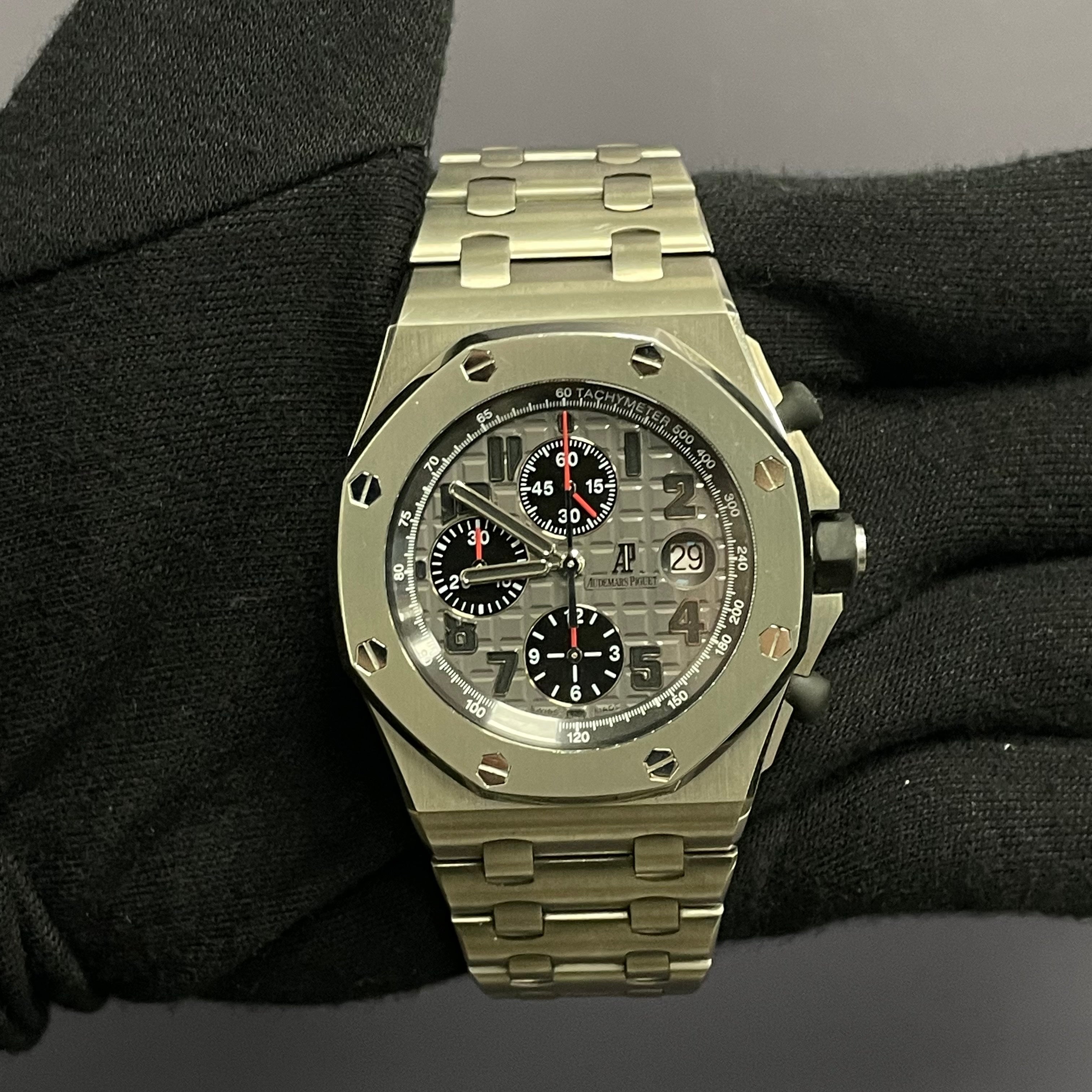Audemars Piguet Royal Oak 42mm Grey Dial Watch Ref# 26170TI.OO.1000TI.01 - Happy Jewelers Fine Jewelry Lifetime Warranty