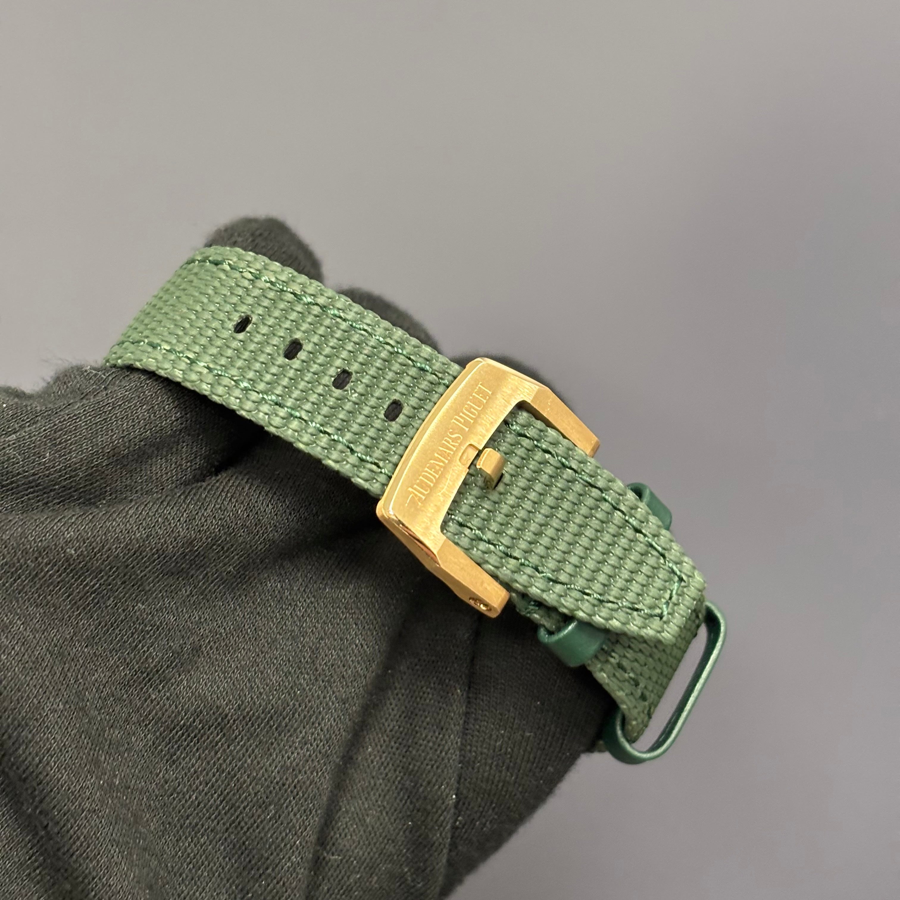 Audemars Piguet Code 11.59 41mm Green Dial Watch Ref# 15210OR.OO.A056KB.01 - Happy Jewelers Fine Jewelry Lifetime Warranty