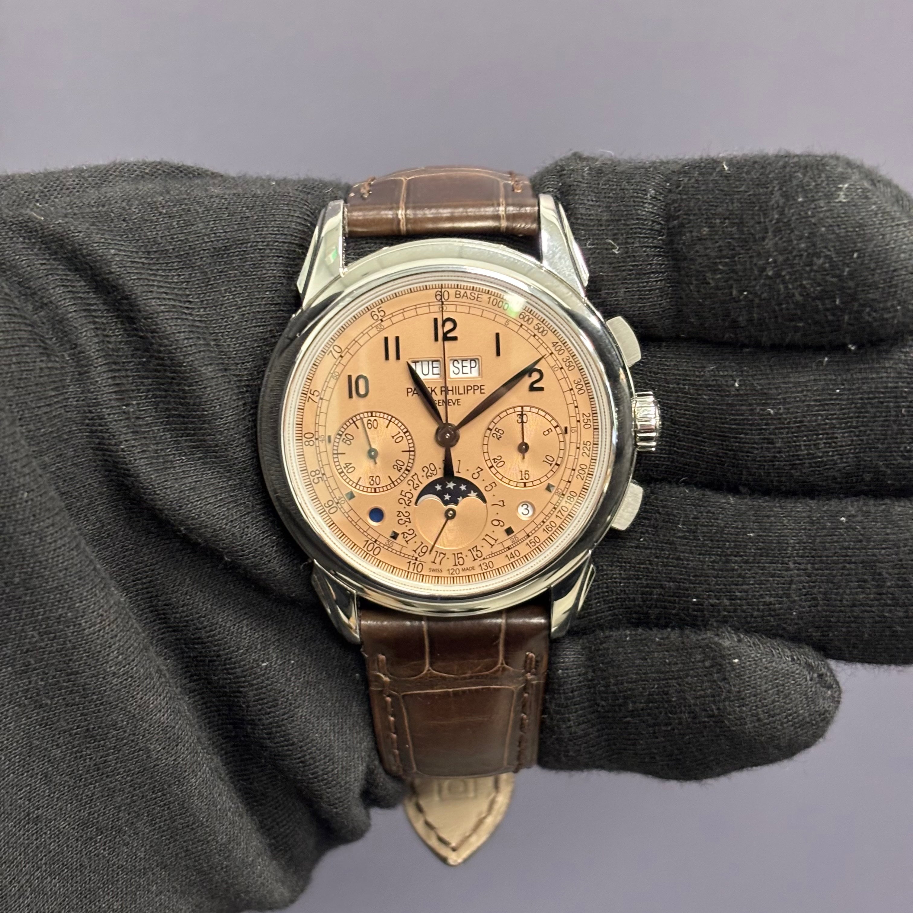 Patek Philippe Perpetual Calendar 41mm Salmon Dial Watch Ref# 5270P-001 - Happy Jewelers Fine Jewelry Lifetime Warranty