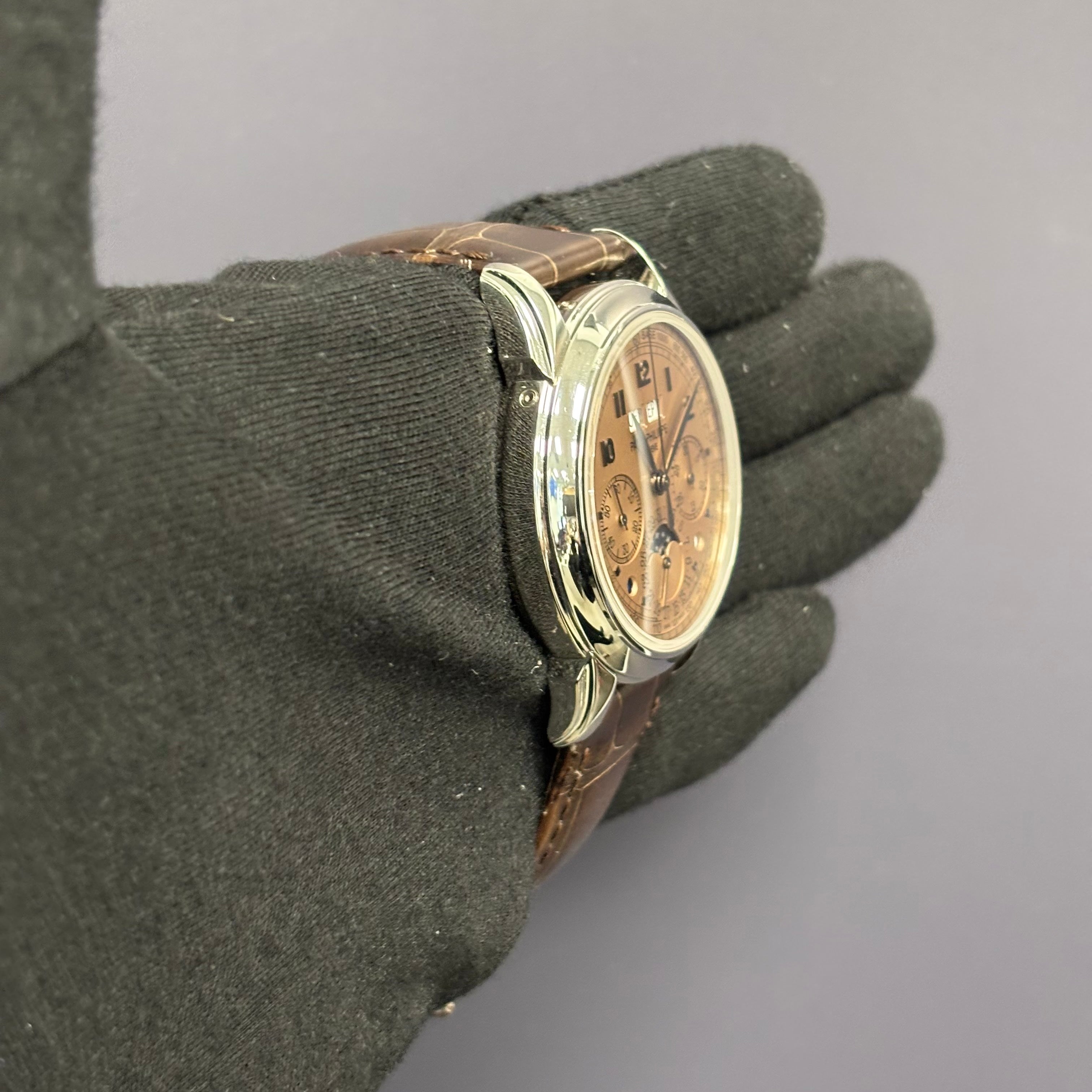 Patek Philippe Perpetual Calendar 41mm Salmon Dial Watch Ref# 5270P-001 - Happy Jewelers Fine Jewelry Lifetime Warranty