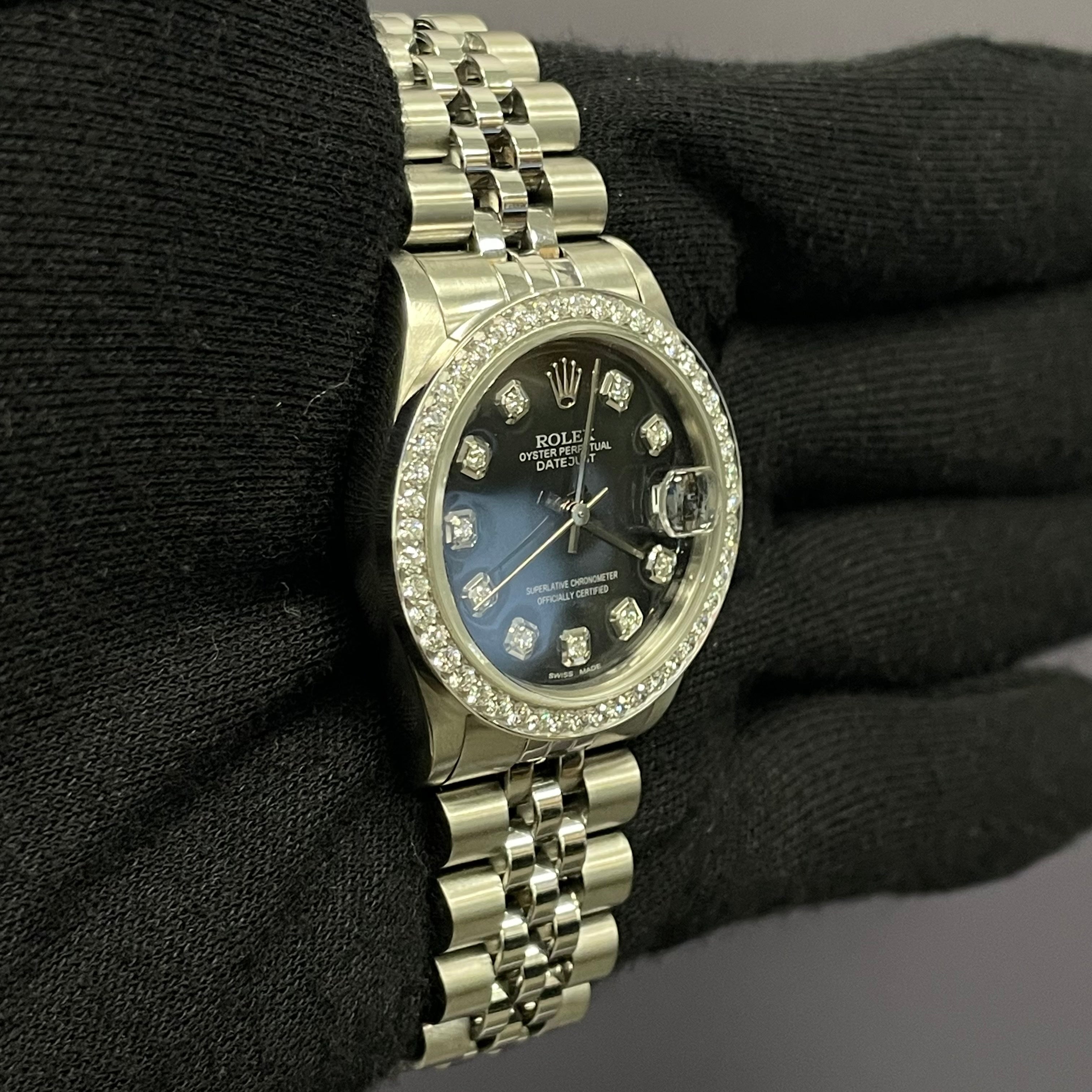 Rolex Datejust 31mm Black Dial Watch Ref# 78274 - Happy Jewelers Fine Jewelry Lifetime Warranty