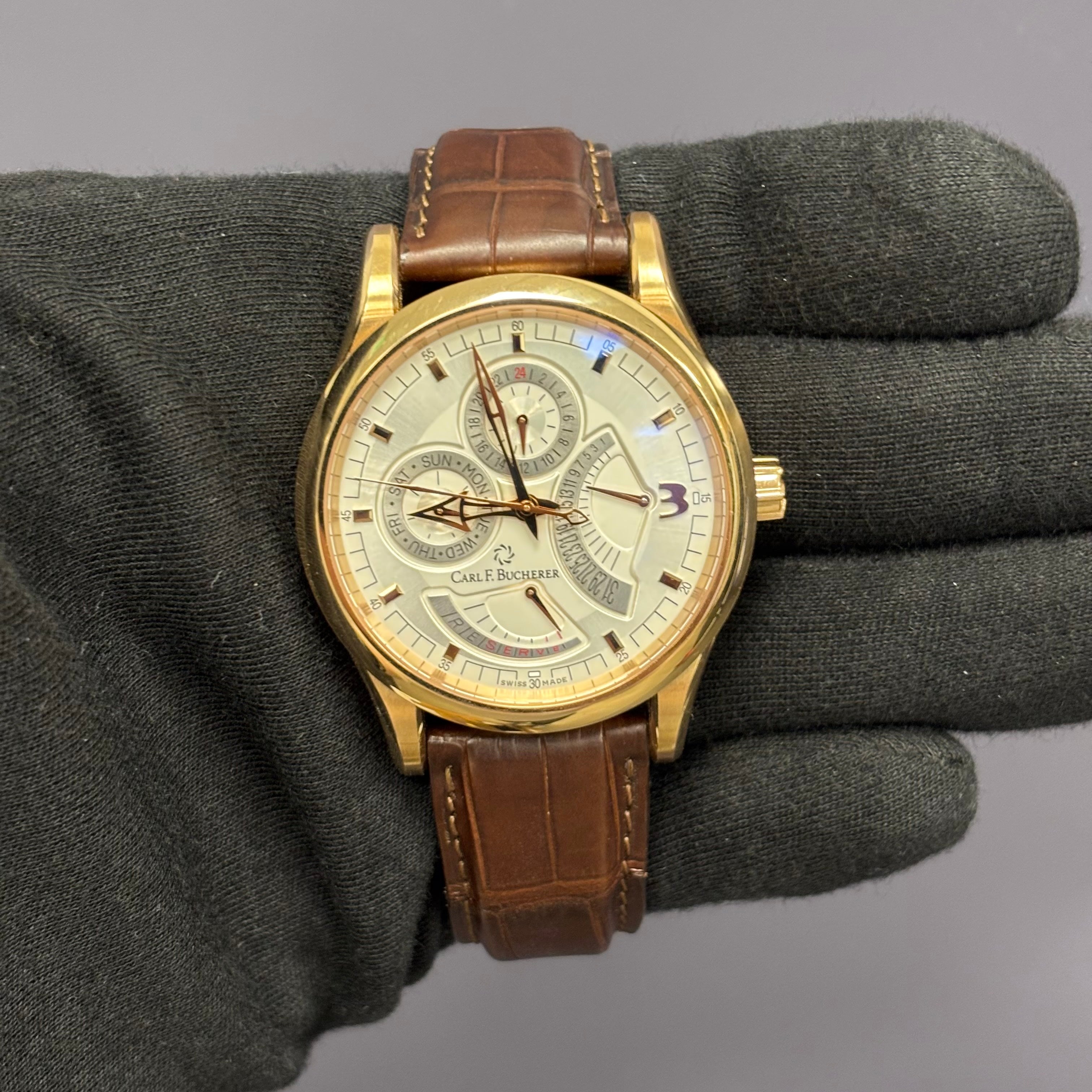 Carl F. Bucherer Manero 40mm Silver Dial Ref# 00.10901.03.16.01 - Happy Jewelers Fine Jewelry Lifetime Warranty