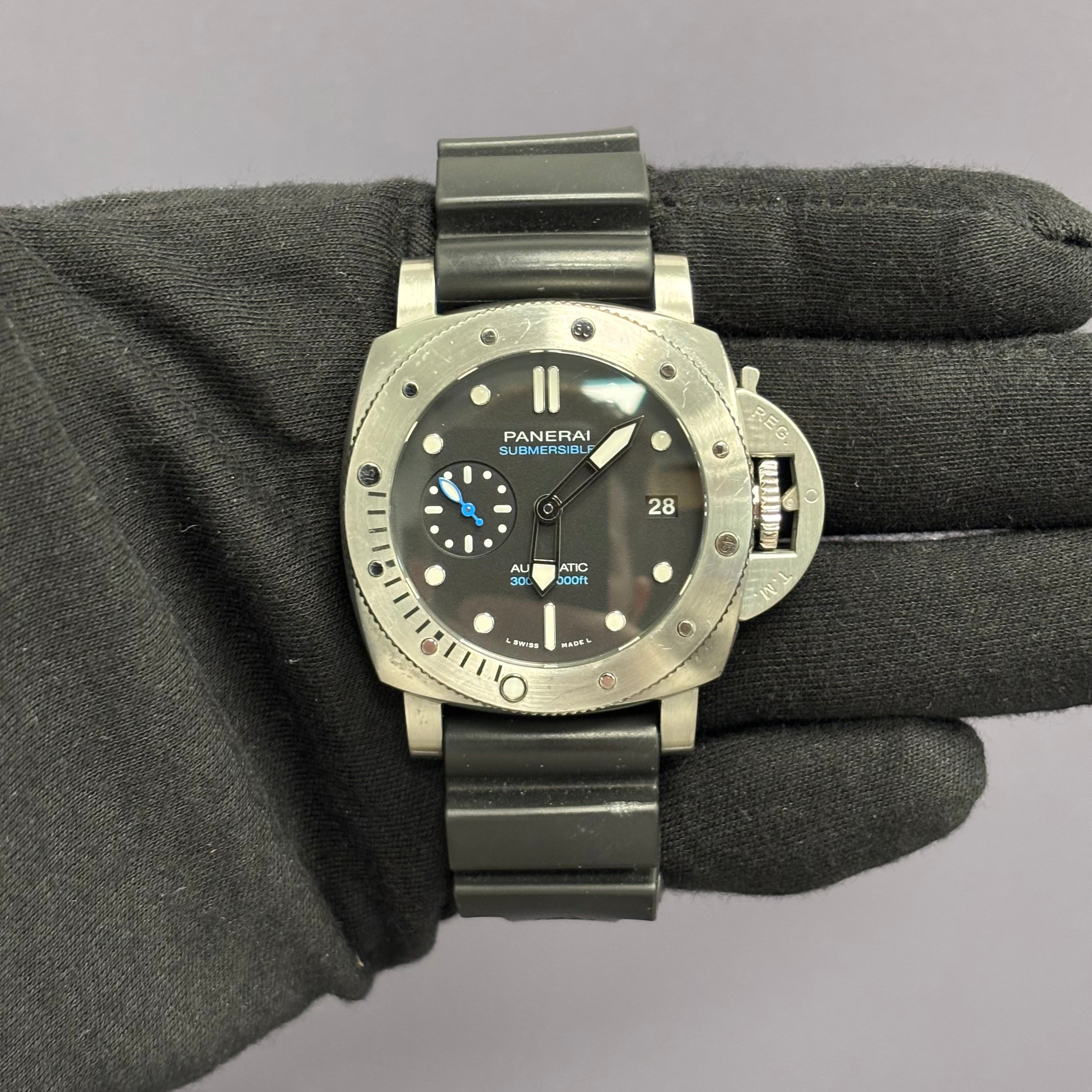 Panerai Luminor 42mm Black Dial Watch Ref# PAM00973 - Happy Jewelers Fine Jewelry Lifetime Warranty