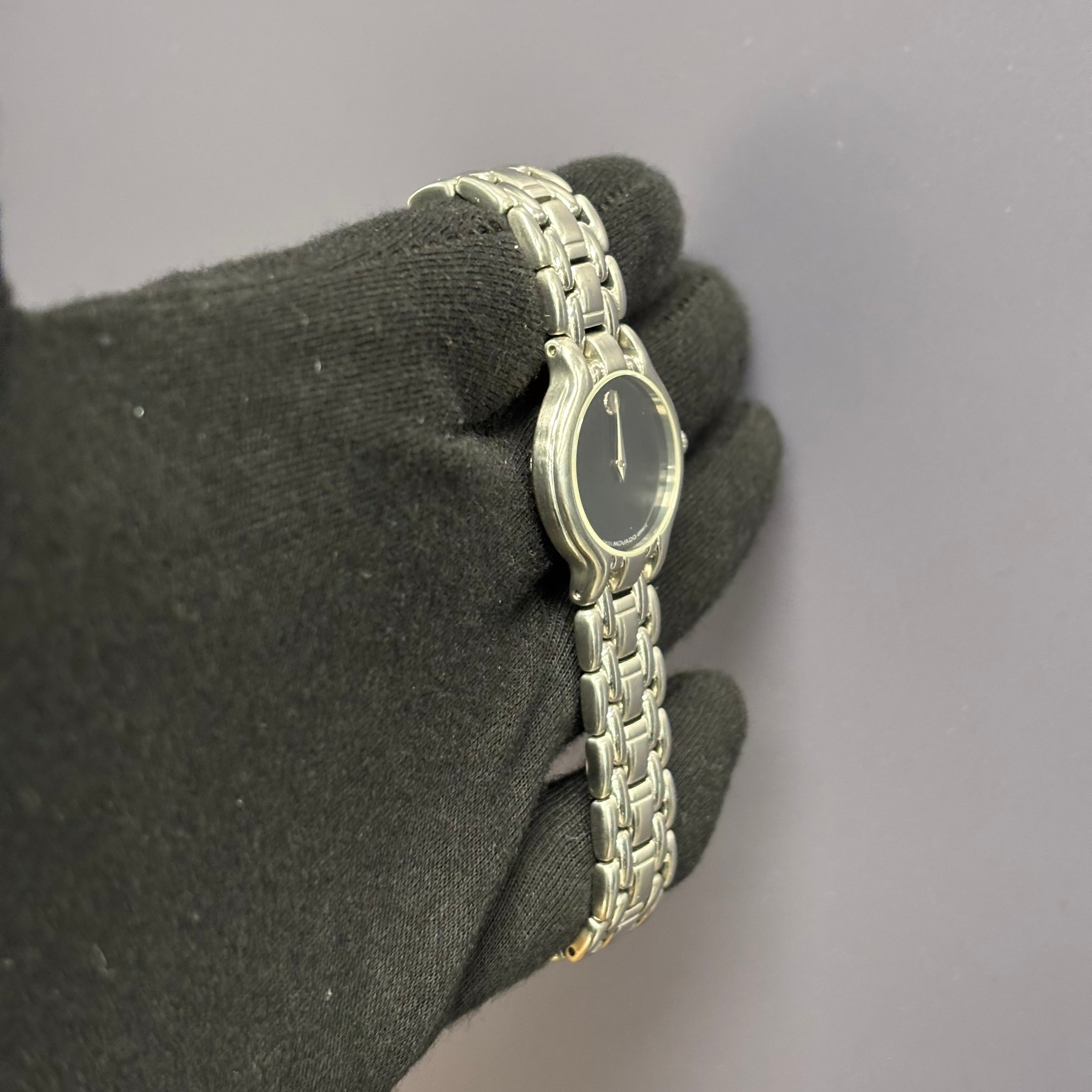 Movado Museum 23.5mm Black Dial Watch Ref# 84 E4 9824 - Happy Jewelers Fine Jewelry Lifetime Warranty