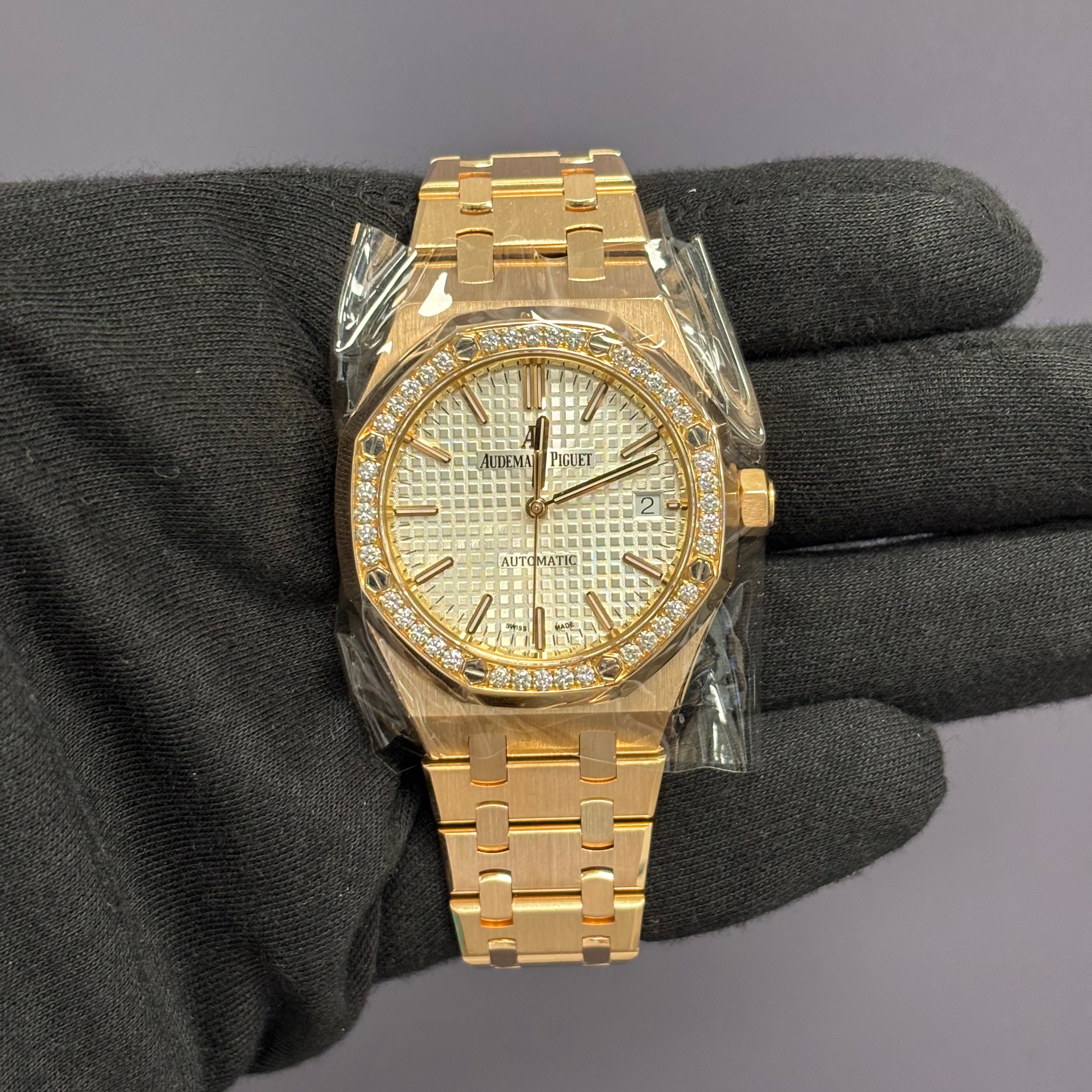 Audemars Piguet Royal Oak 37mm White Dial Watch Ref# 15451OR.ZZ.1256OR.01 - Happy Jewelers Fine Jewelry Lifetime Warranty