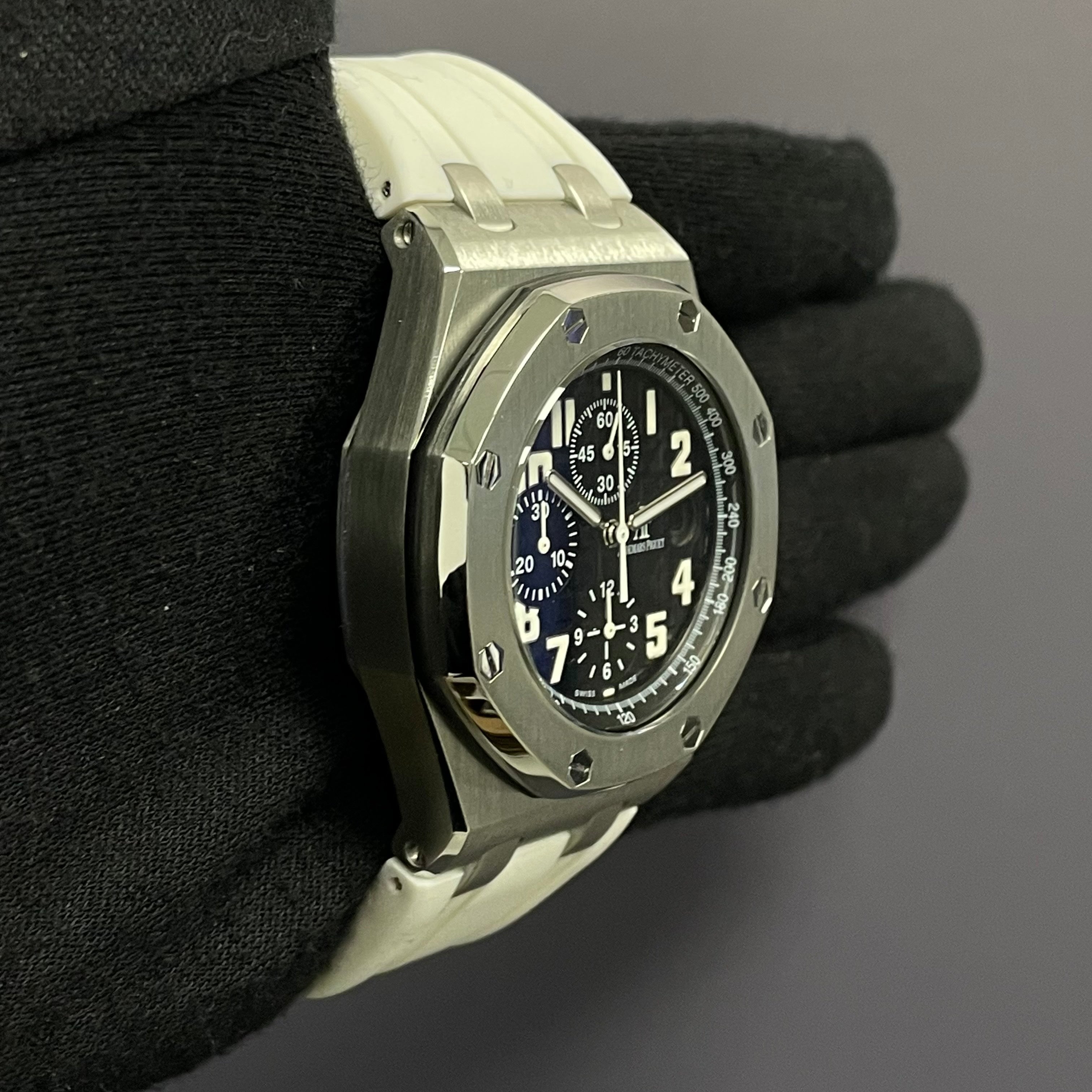 Audemars Piguet Royal Oak Offshore 42mm Black Dial Ref# 26020ST.OO.D001IN.01.A - Happy Jewelers Fine Jewelry Lifetime Warranty