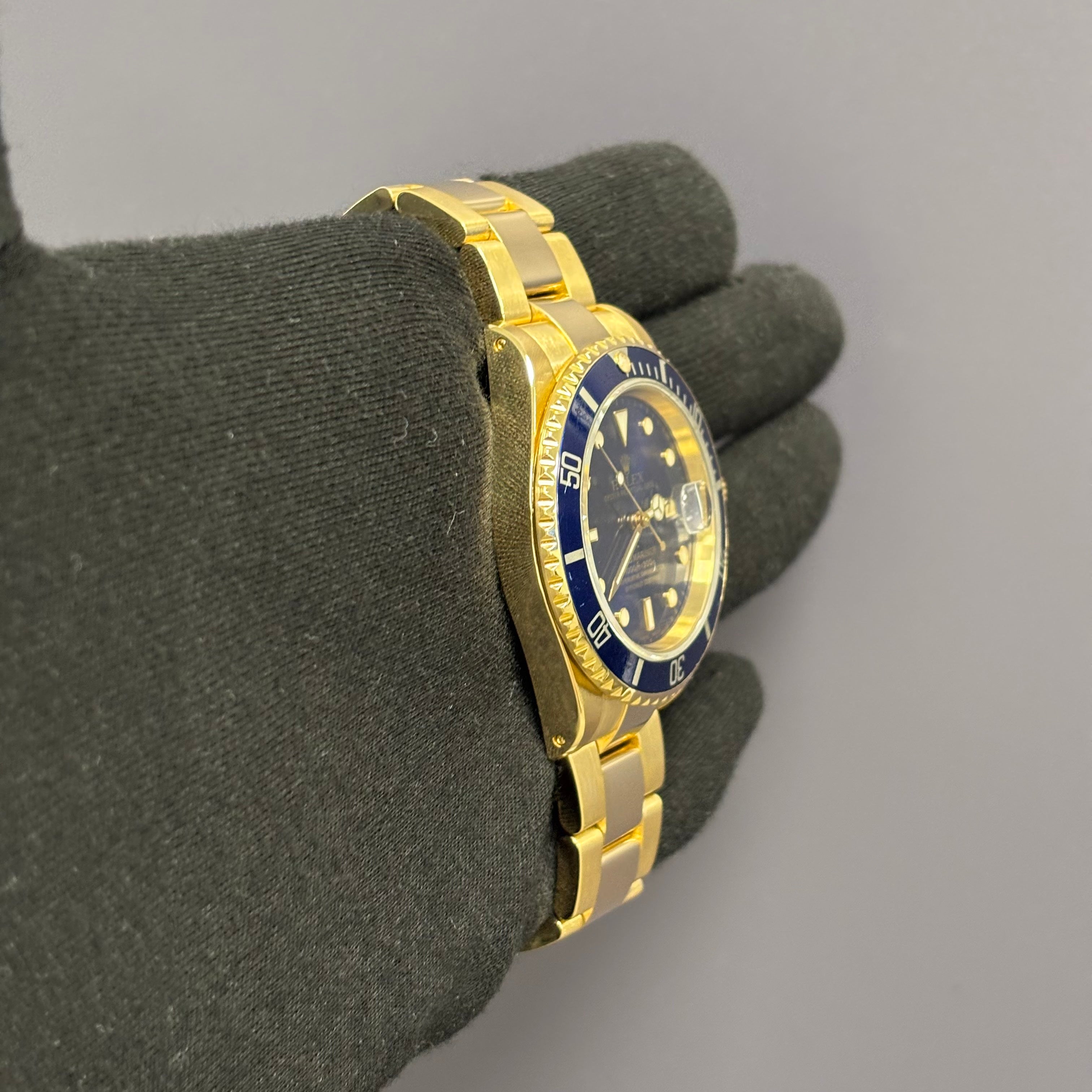 Rolex Submariner 40mm Blue Dial Watch Ref# 16618 - Happy Jewelers Fine Jewelry Lifetime Warranty