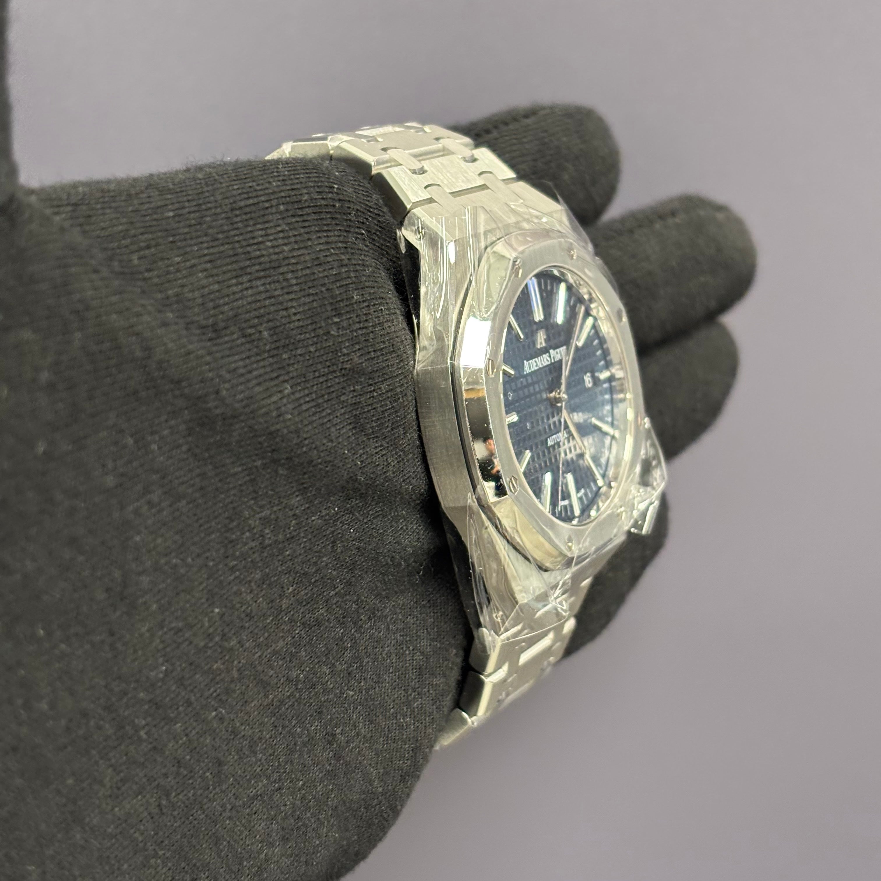 Audemars Piguet Royal Oak 41mm Blue Dial Ref# 15400ST.OO.1220ST.03 - Happy Jewelers Fine Jewelry Lifetime Warranty