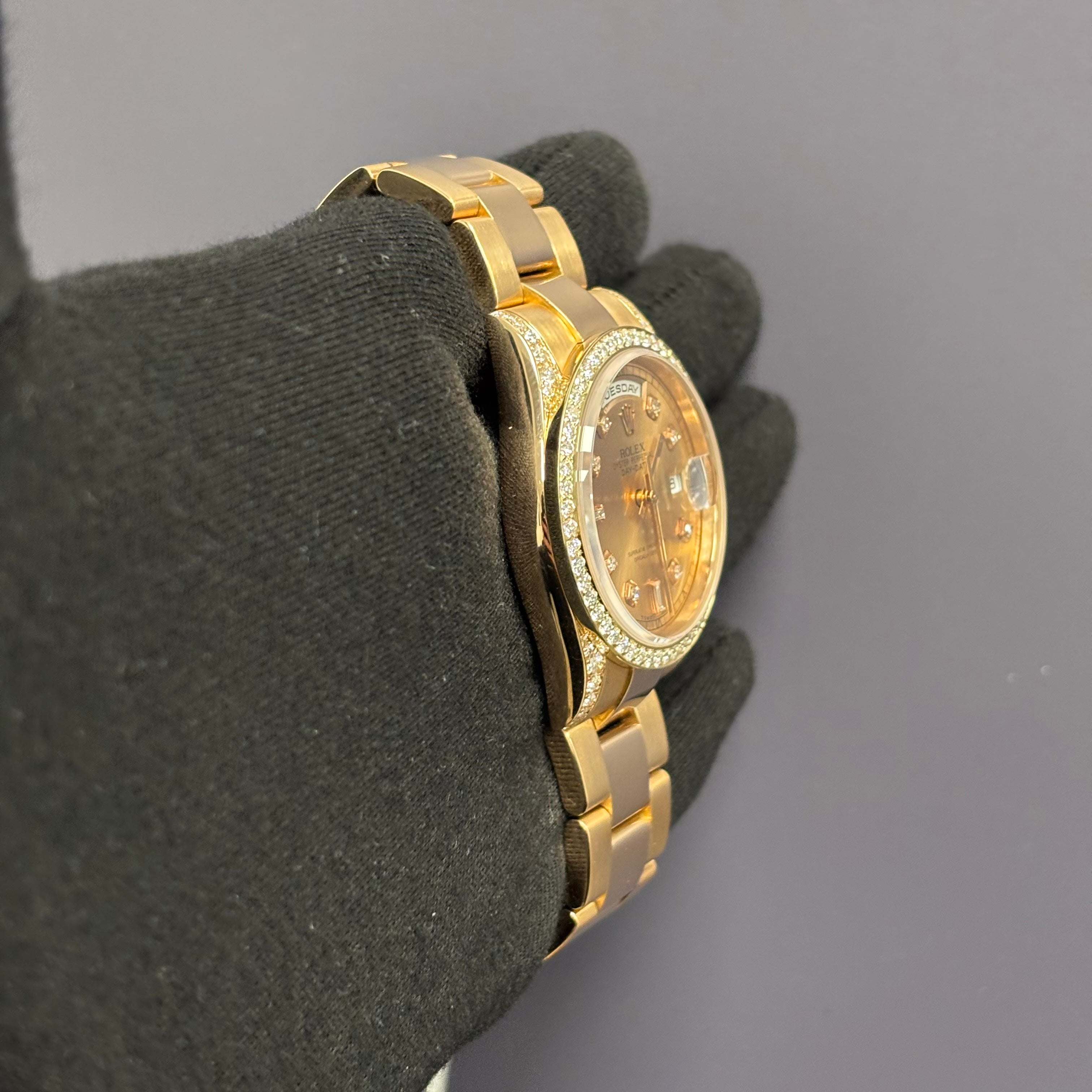 Rolex Day-Date 36mm Sundust Dial Watch Ref# 118205 - Happy Jewelers Fine Jewelry Lifetime Warranty