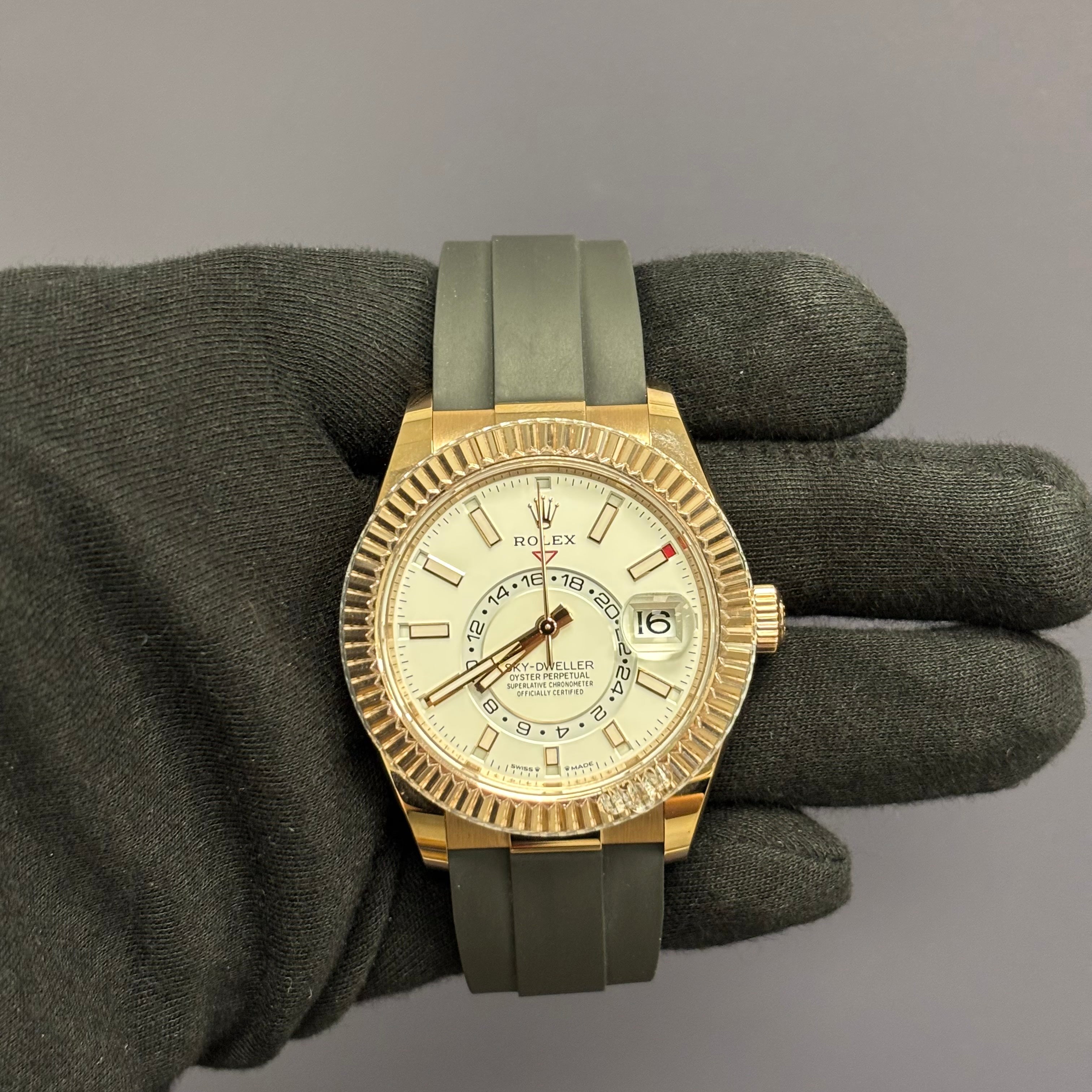 Rolex Sky-Dweller 42mm White Dial Watch Ref# 336235 - Happy Jewelers Fine Jewelry Lifetime Warranty