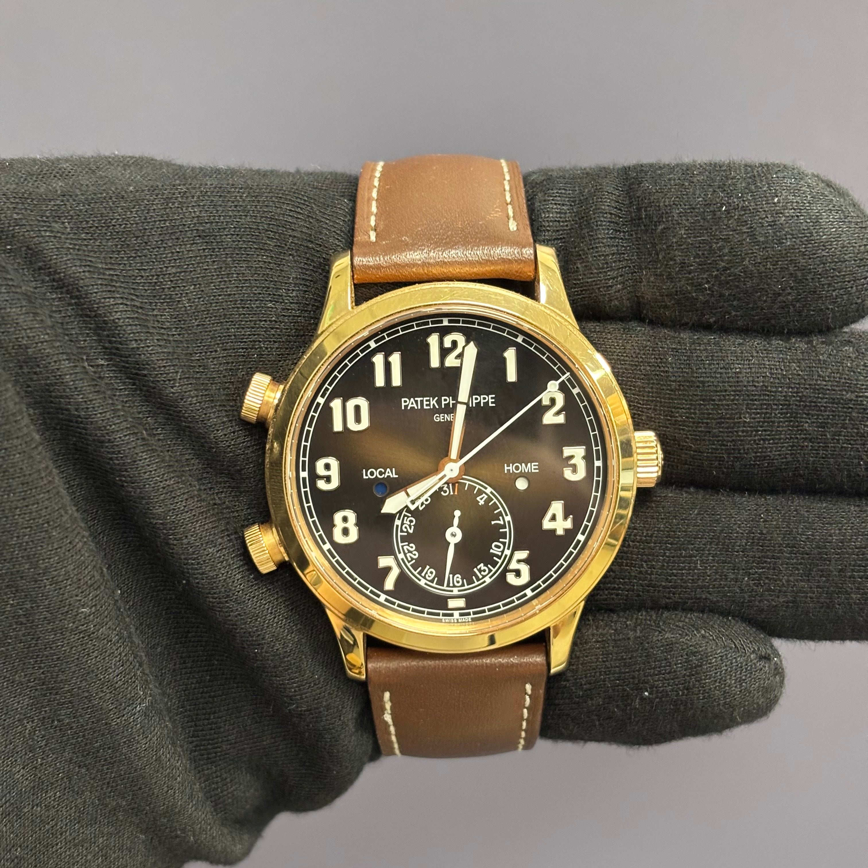 Patek Philippe Calatrava 42mm Brown Dial Watch Ref# 5524R-001 - Happy Jewelers Fine Jewelry Lifetime Warranty