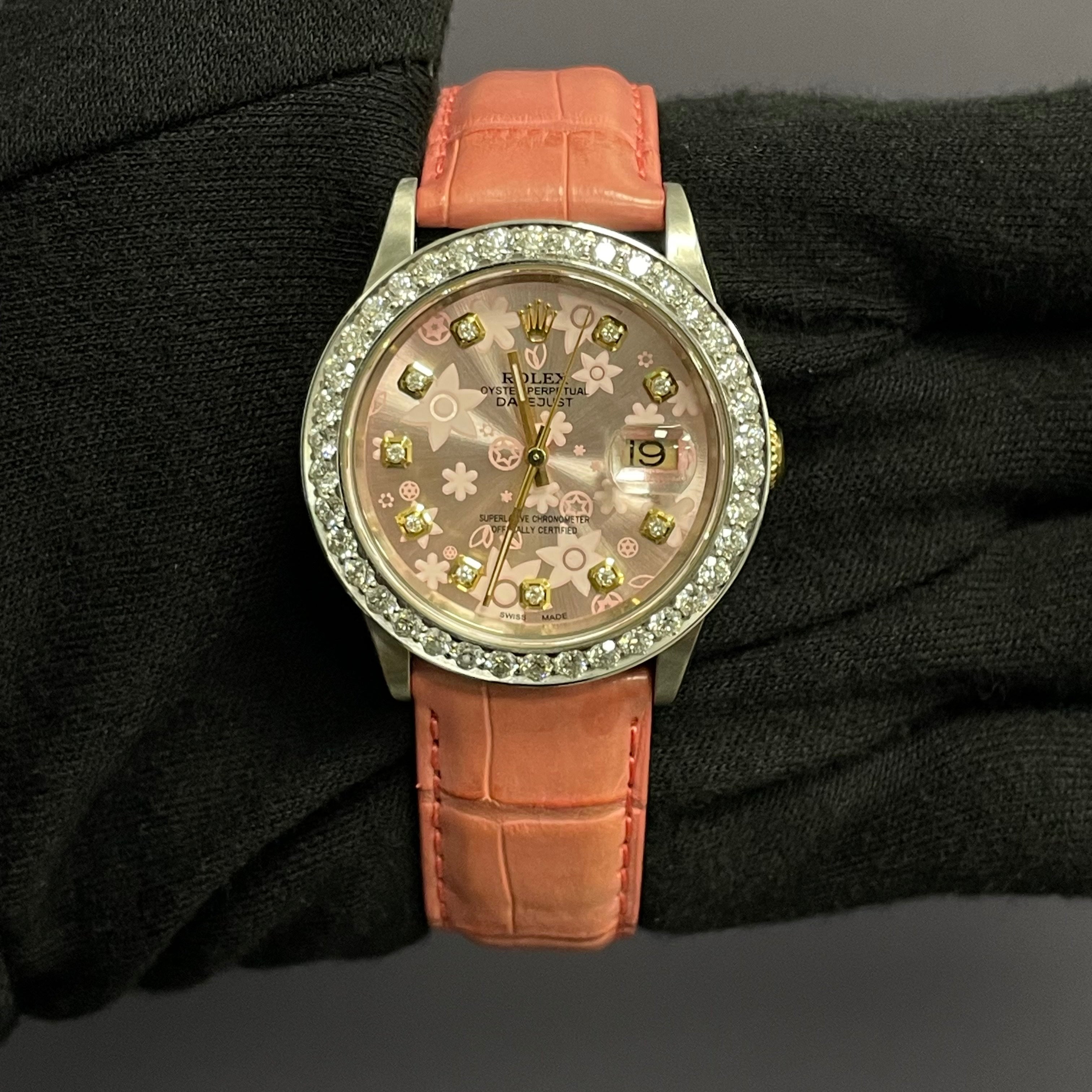 Rolex Datejust 36mm Pink Dial Watch Ref# 16263 - Happy Jewelers Fine Jewelry Lifetime Warranty