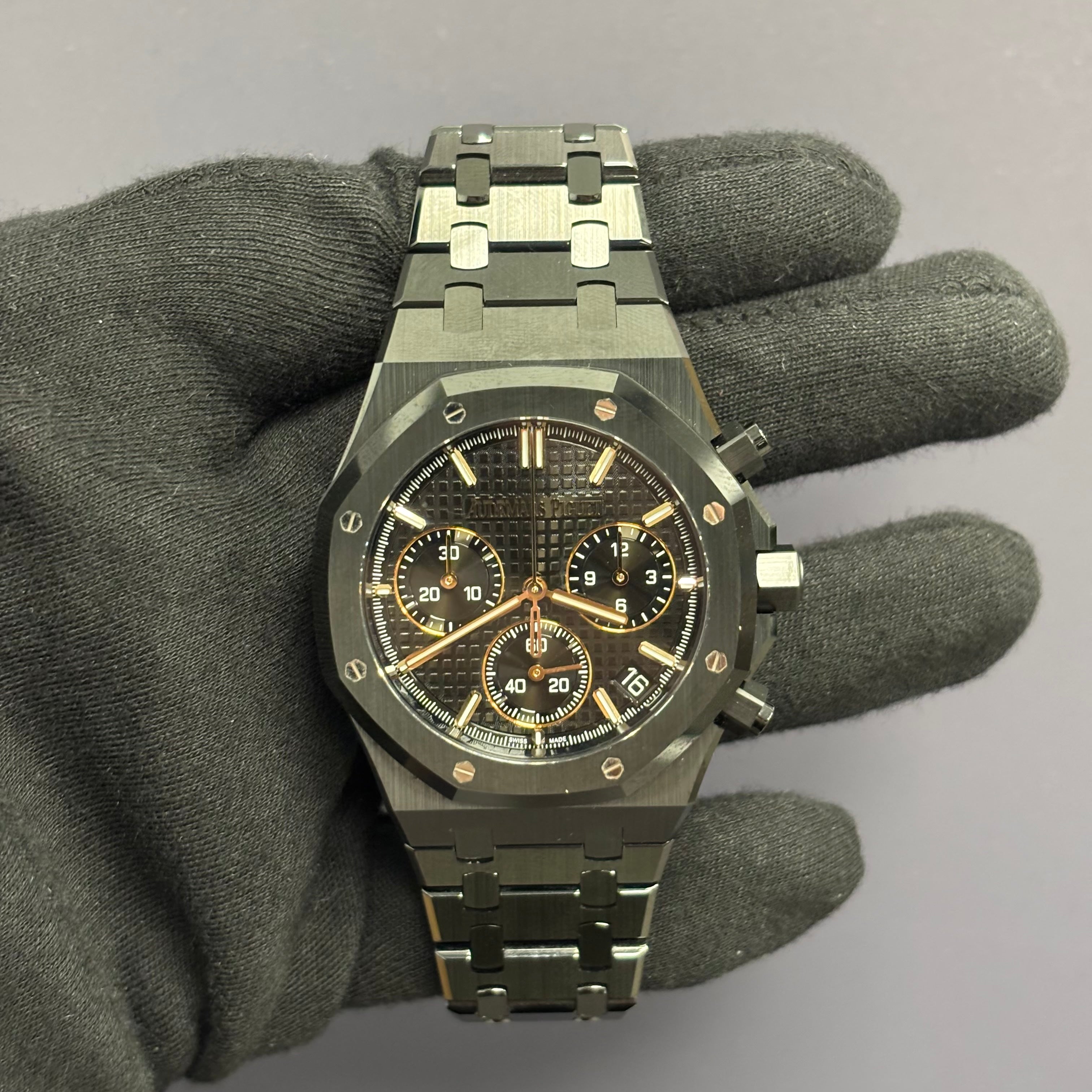 Audemars Piguet Royal Oak 41mm Black Dial Watch Ref# 26240CE.OO.1225CE.02 - Happy Jewelers Fine Jewelry Lifetime Warranty