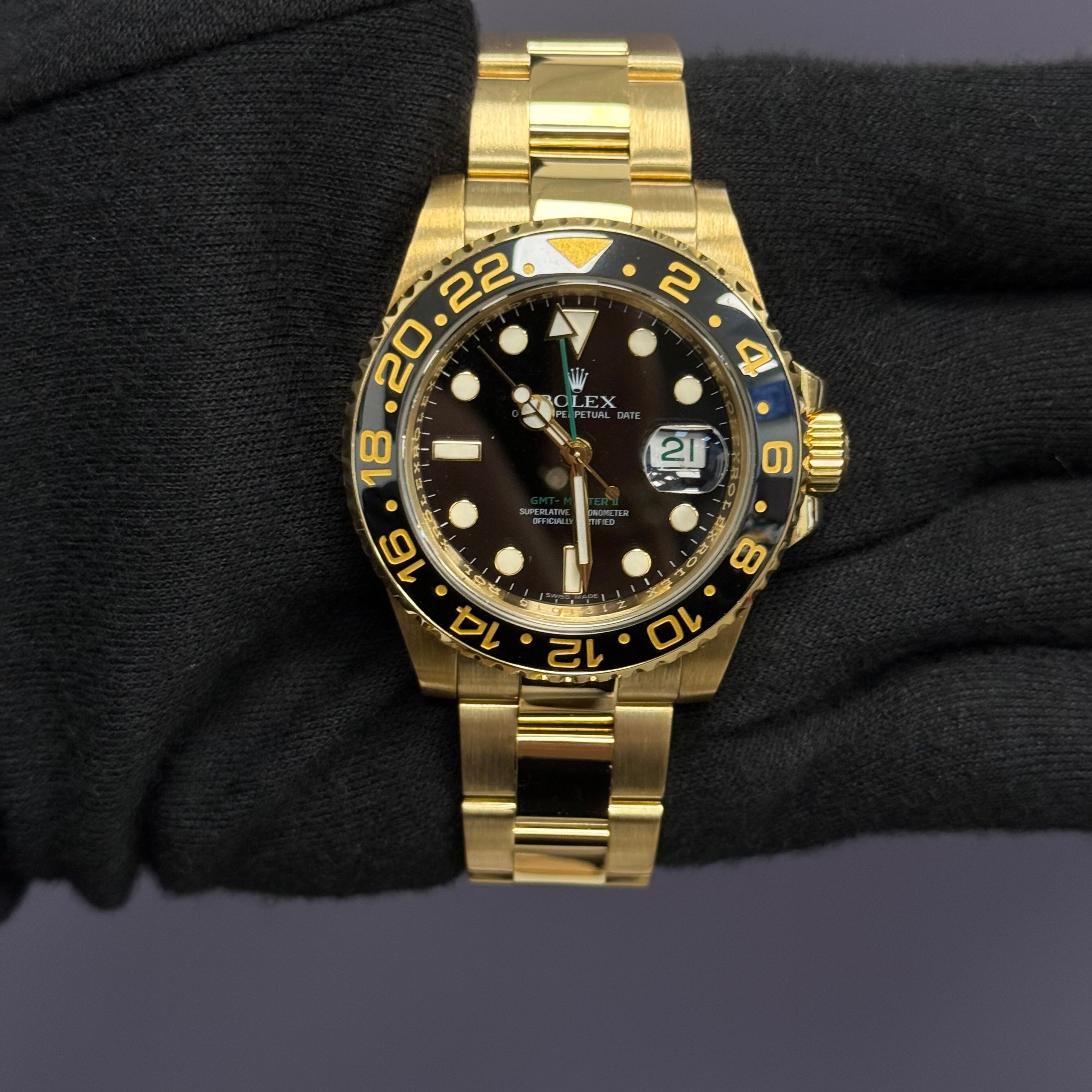 Rolex GMT-Master II 40mm Black Dial Watch Ref# 116718LN - Happy Jewelers Fine Jewelry Lifetime Warranty