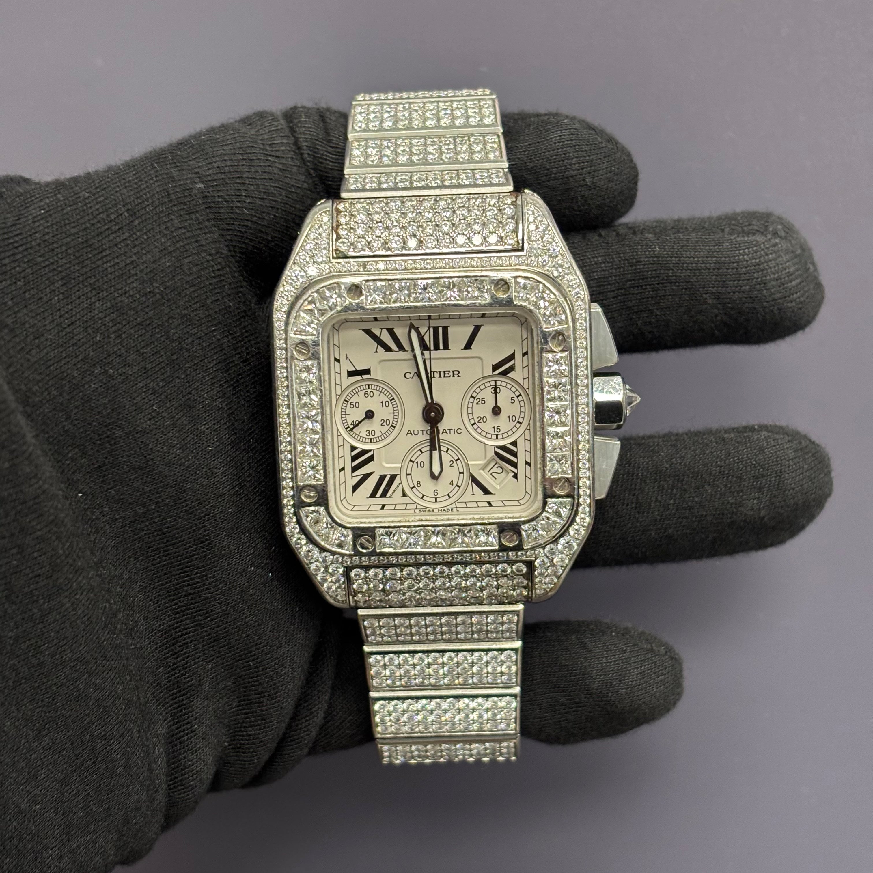 Cartier Santos 41mm White Dial Watch Ref# W20090X8 - Happy Jewelers Fine Jewelry Lifetime Warranty