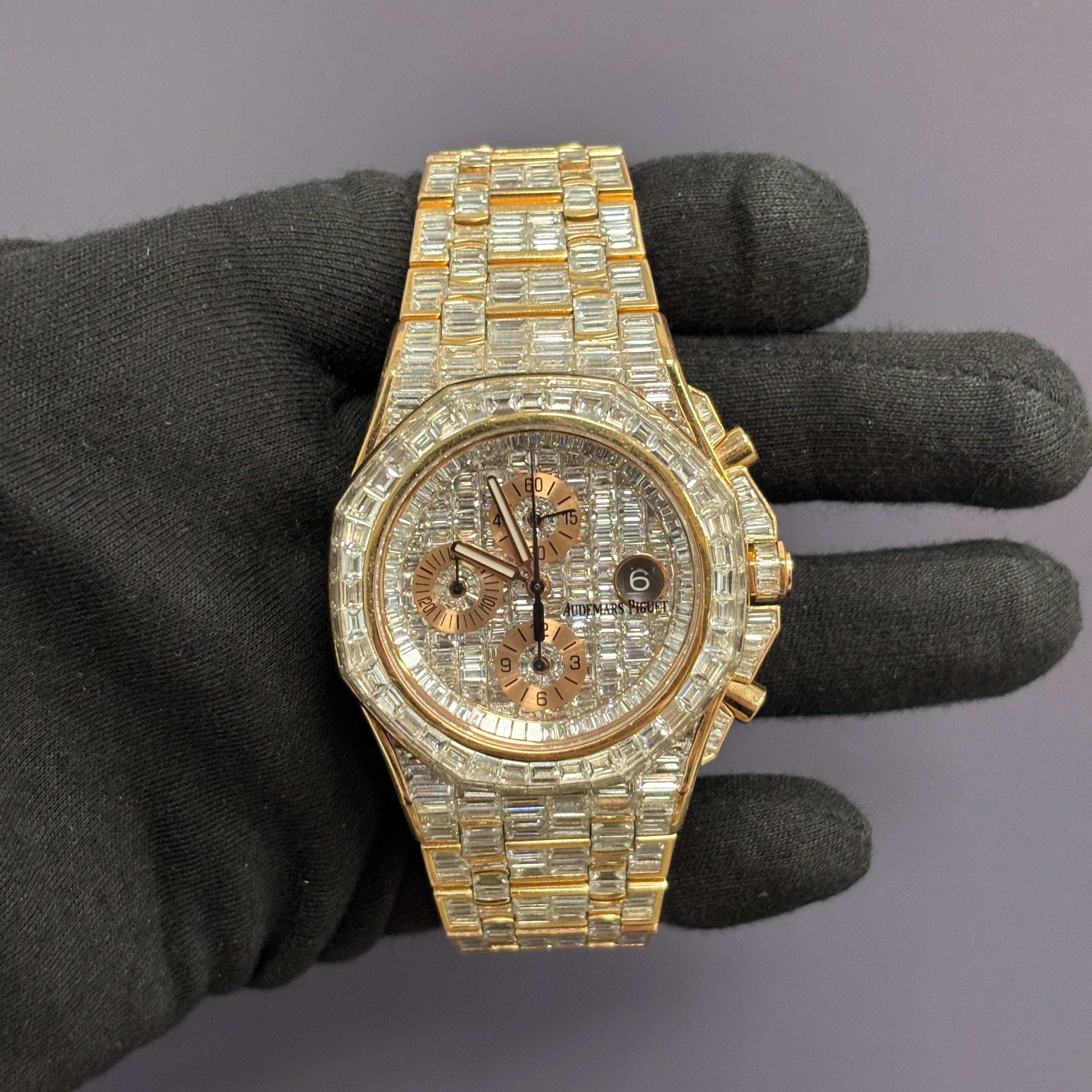 Audemars Piguet Royal Oak 42mm Pave Dial Watch Ref# 25940OR - Happy Jewelers Fine Jewelry Lifetime Warranty