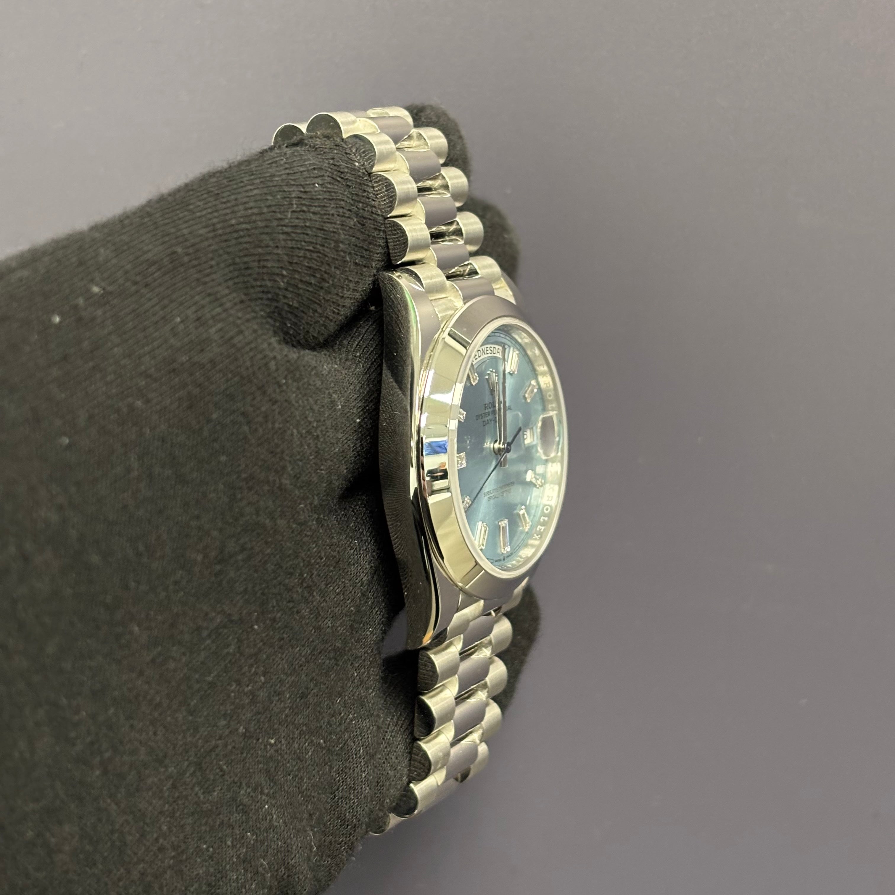 Rolex Day-Date 40mm Blue Dial watch Ref# 228206 - Happy Jewelers Fine Jewelry Lifetime Warranty