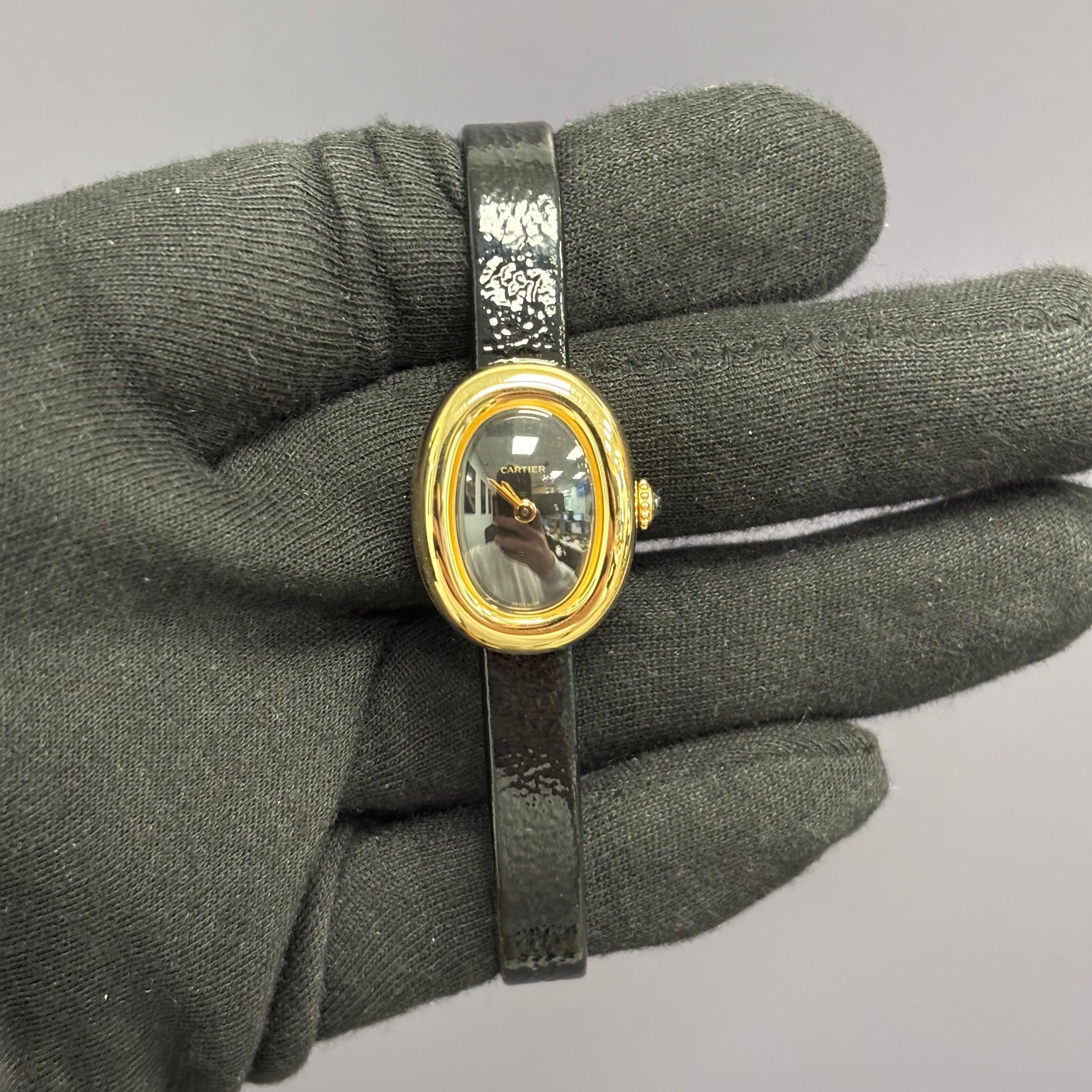 Cartier Baignoire 18.7mm Black Dial Watch Ref# WGBA0040 - Happy Jewelers Fine Jewelry Lifetime Warranty