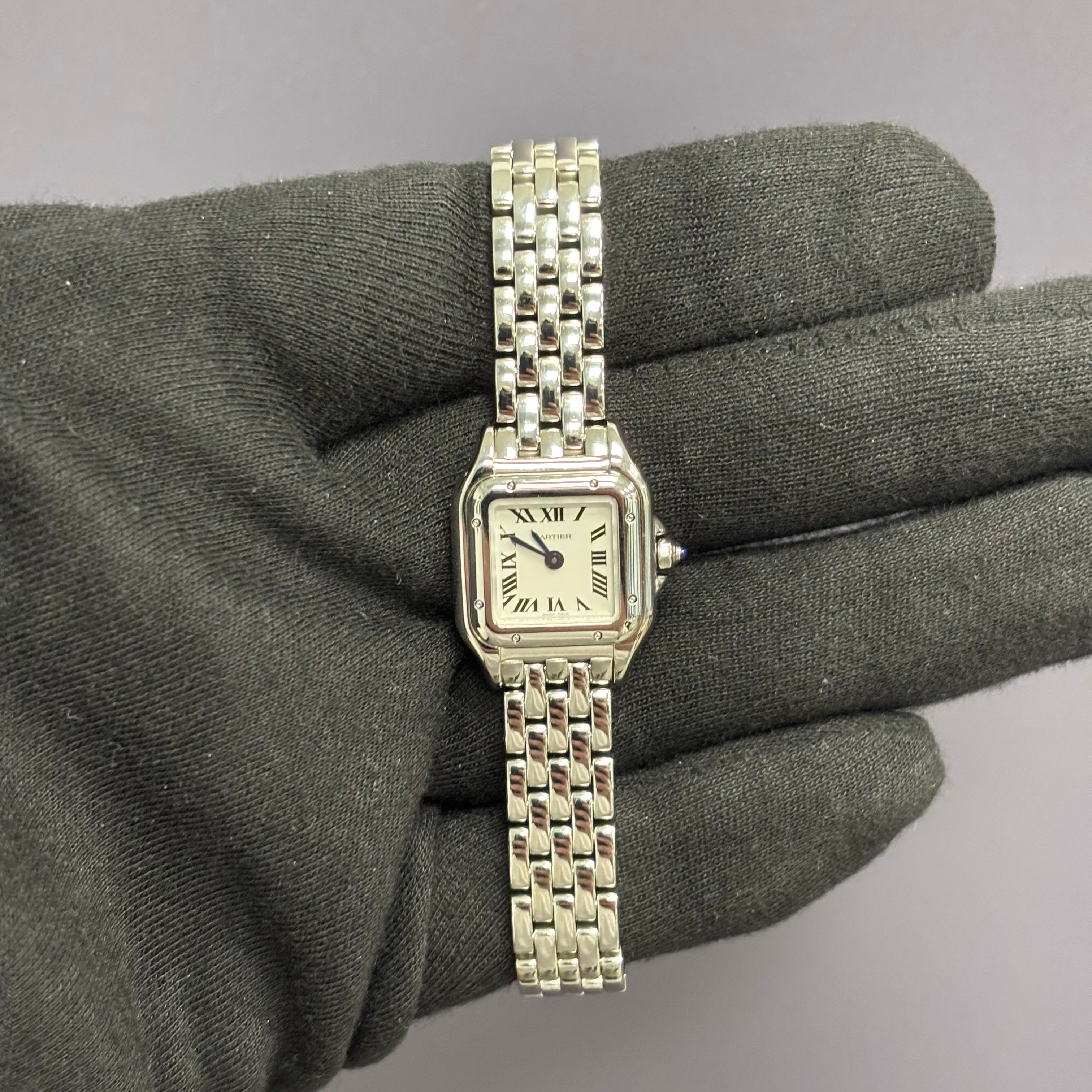 Cartier Panthere 25mm White Dial Watch Ref# WSPN0019 - Happy Jewelers Fine Jewelry Lifetime Warranty