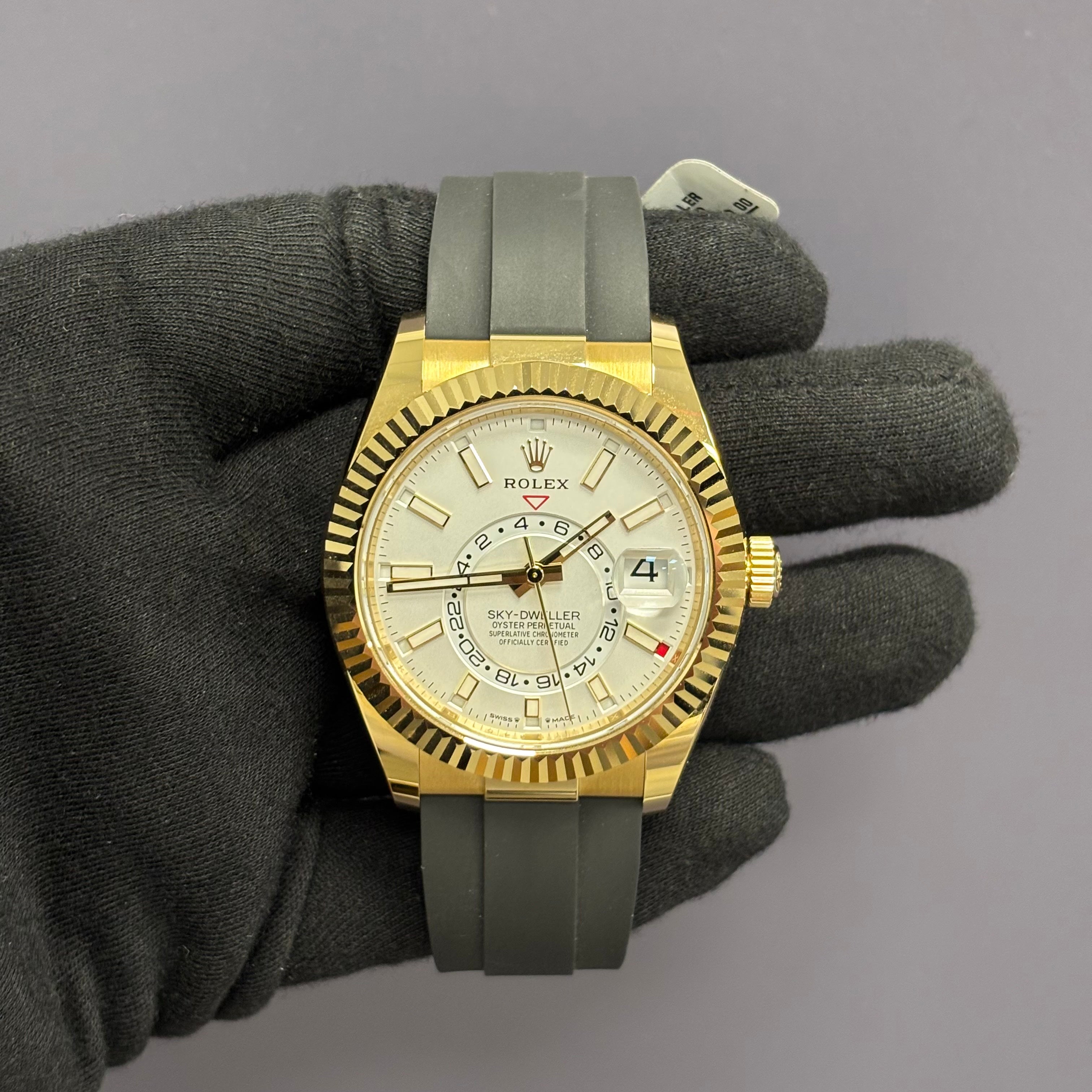 Rolex Sky-Dweller 42mm White Dial Watch Ref# 336238 - Happy Jewelers Fine Jewelry Lifetime Warranty