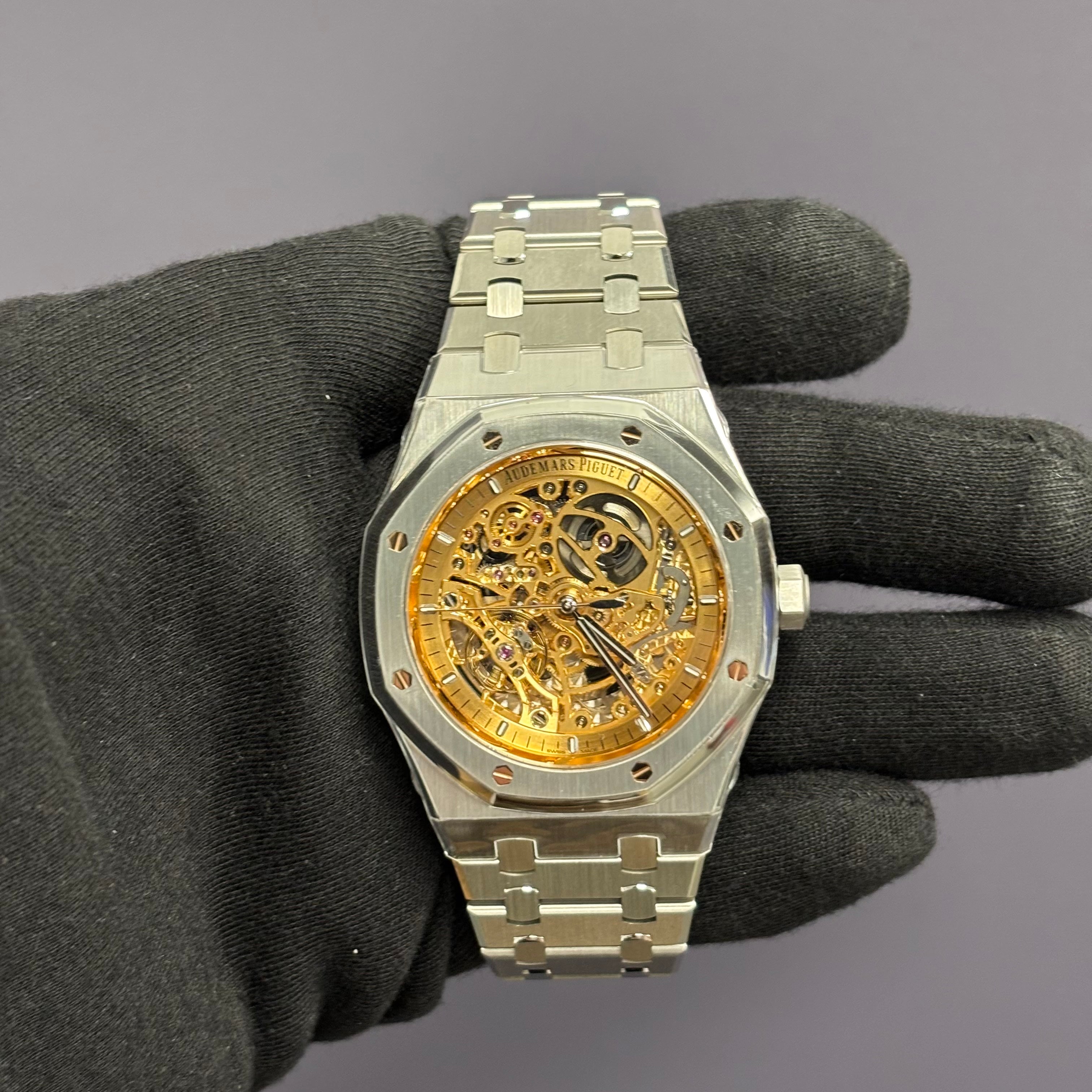 Audemars Piguet Offshore 41mm Openwork Dial Watch Ref# 15407ST.OO.1220ST.02 - Happy Jewelers Fine Jewelry Lifetime Warranty