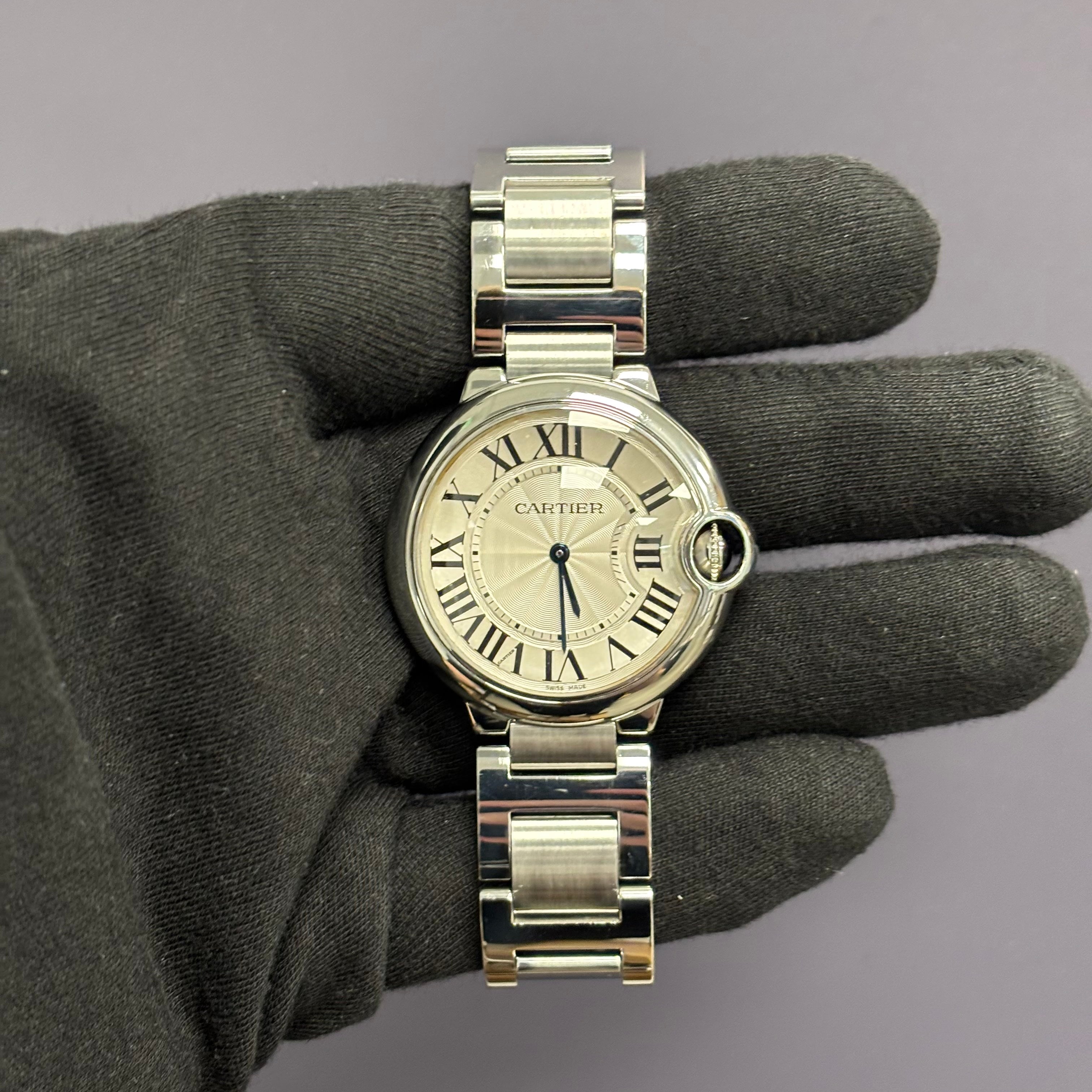 Cartier Ballon Bleu 36mm White Dial Watch Ref# W69011Z4 - Happy Jewelers Fine Jewelry Lifetime Warranty