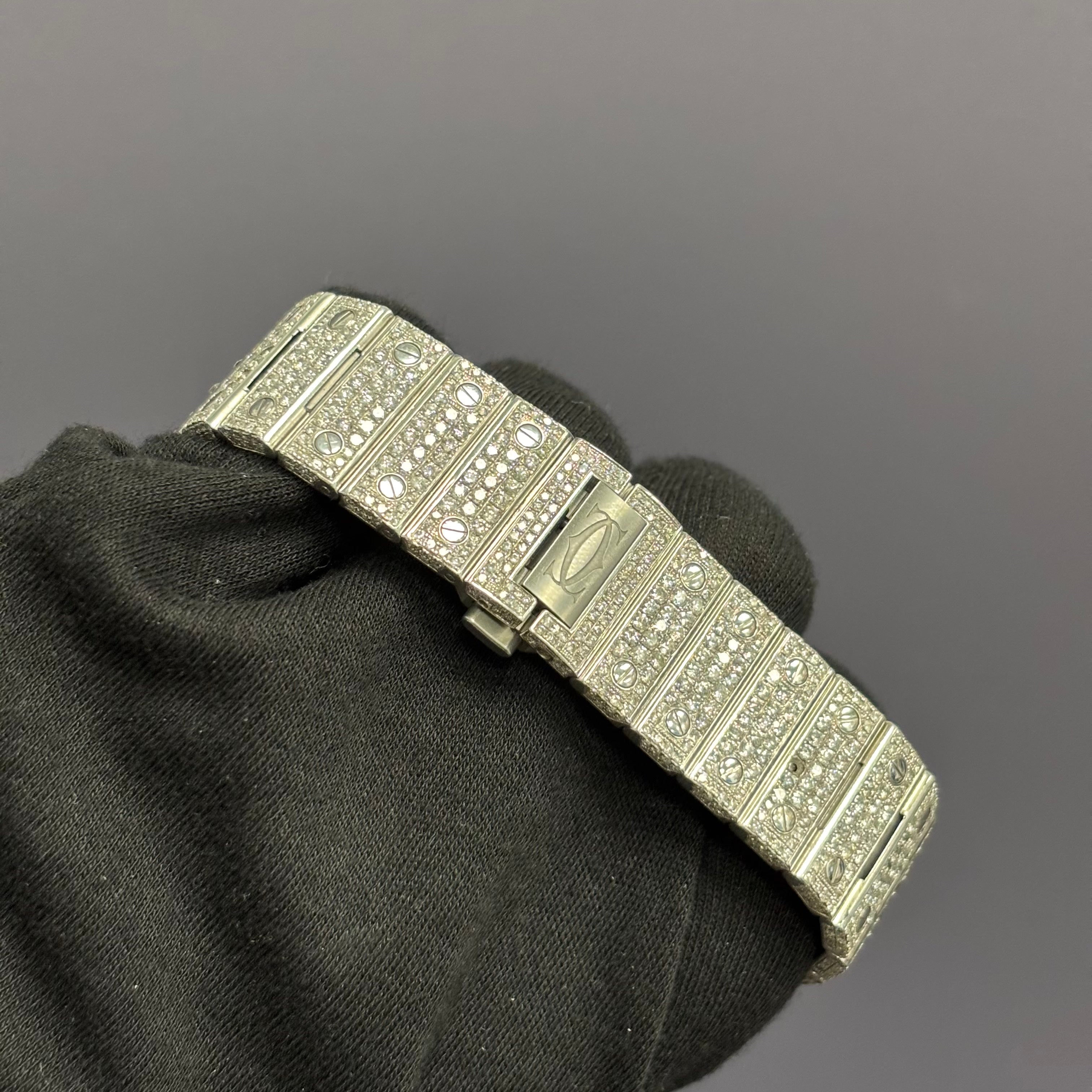 Cartier Santos 40mm Pave Dial Watch Ref# WSSA0018 - Happy Jewelers Fine Jewelry Lifetime Warranty