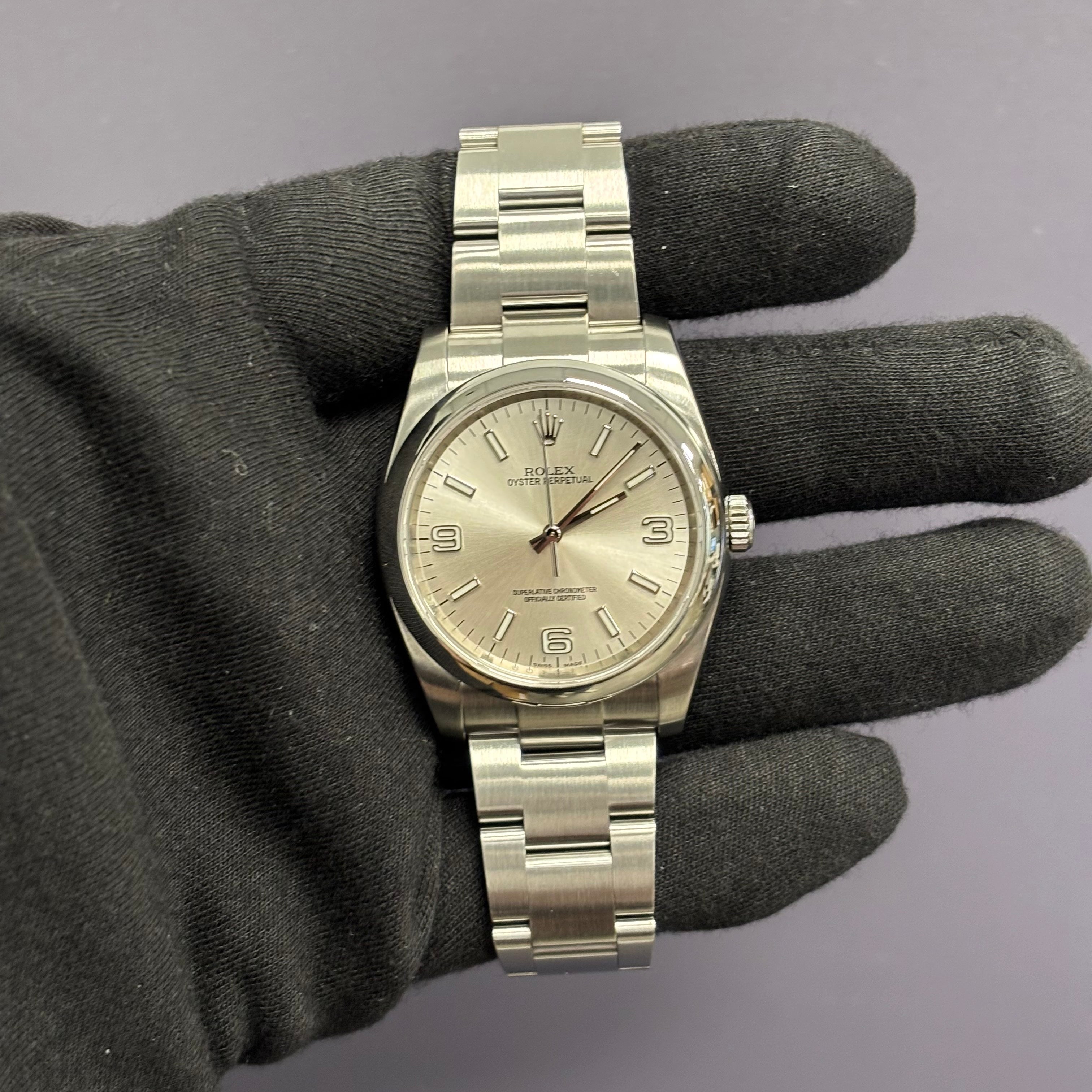 Rolex Oyster Perpetual 36mm Silver Dial Watch Ref# 116000 - Happy Jewelers Fine Jewelry Lifetime Warranty