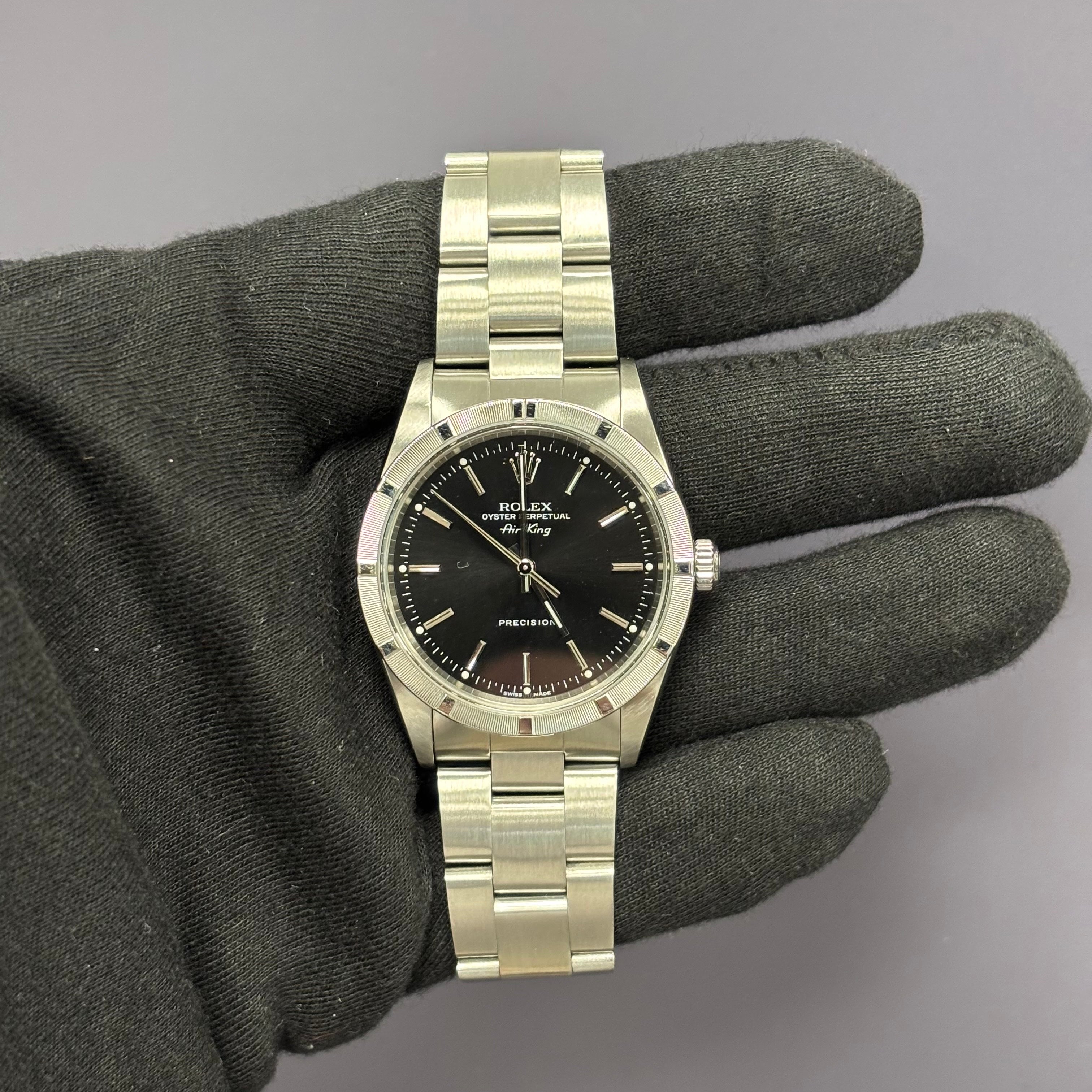 Rolex Air-King 34mm Black Dial Watch Ref# 14010 - Happy Jewelers Fine Jewelry Lifetime Warranty