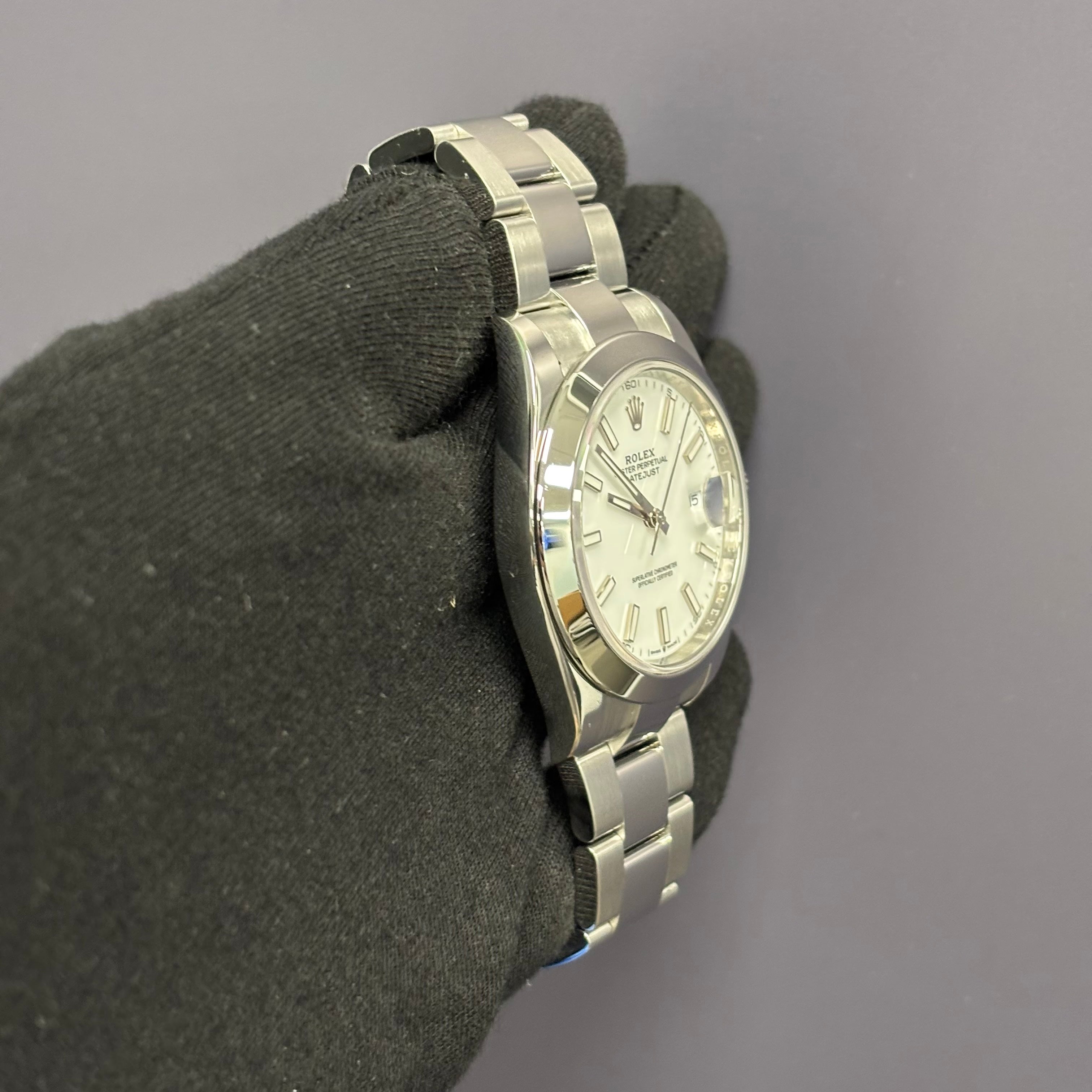 Rolex Datejust 41mm White Dial Watch Ref# 126300 - Happy Jewelers Fine Jewelry Lifetime Warranty