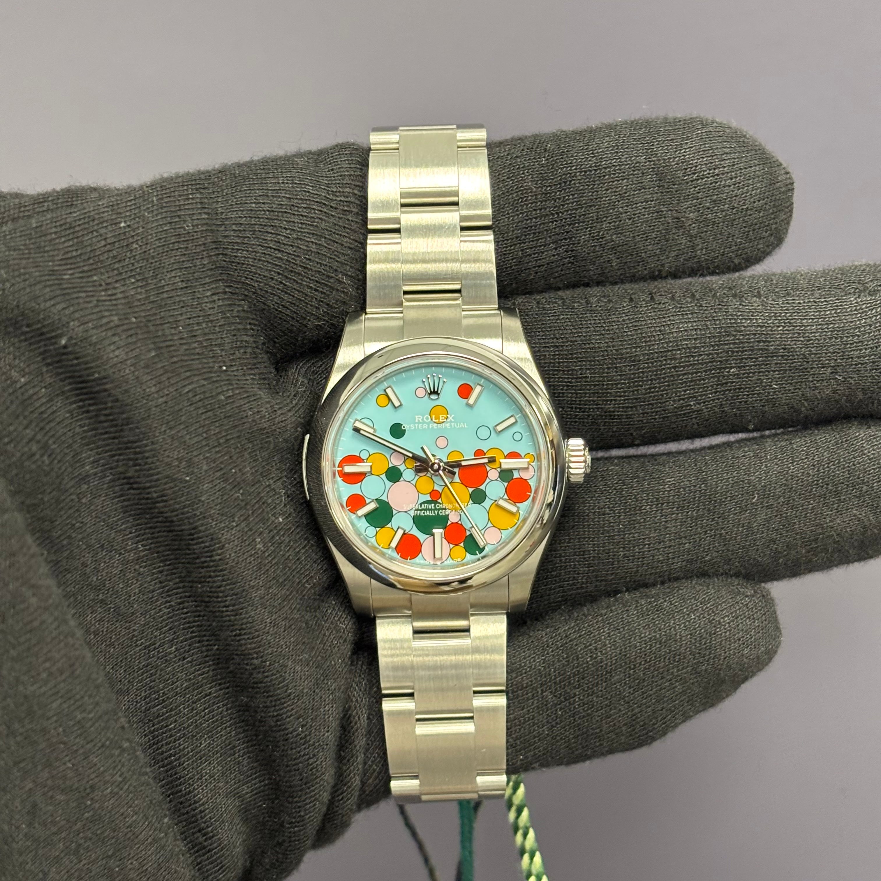 Rolex Oyster Perpetual 31mm Celebration Dial Watch Ref# 277200 - Happy Jewelers Fine Jewelry Lifetime Warranty