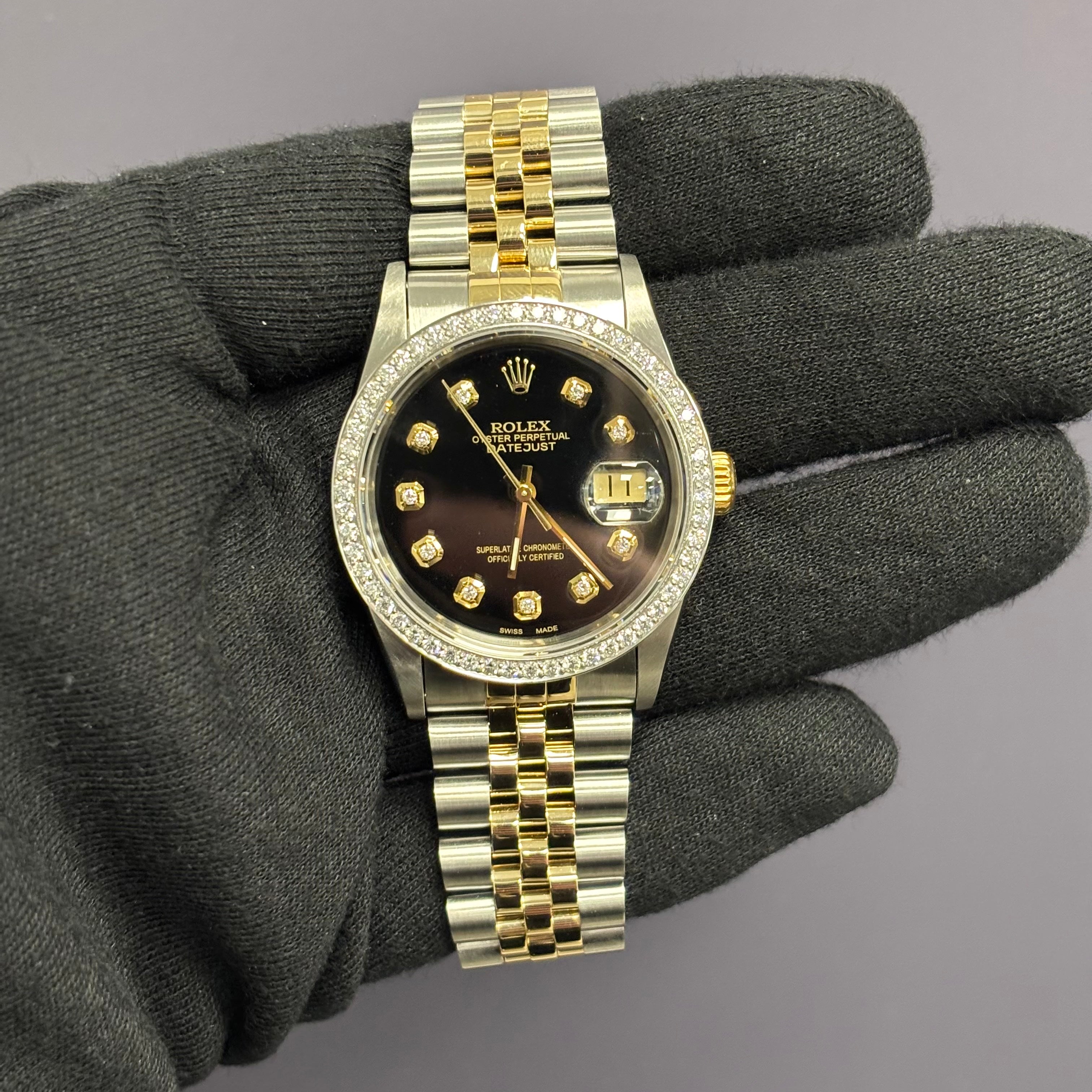 Rolex Datejust 36mm Black Dial Watch Ref# 16233 - Happy Jewelers Fine Jewelry Lifetime Warranty