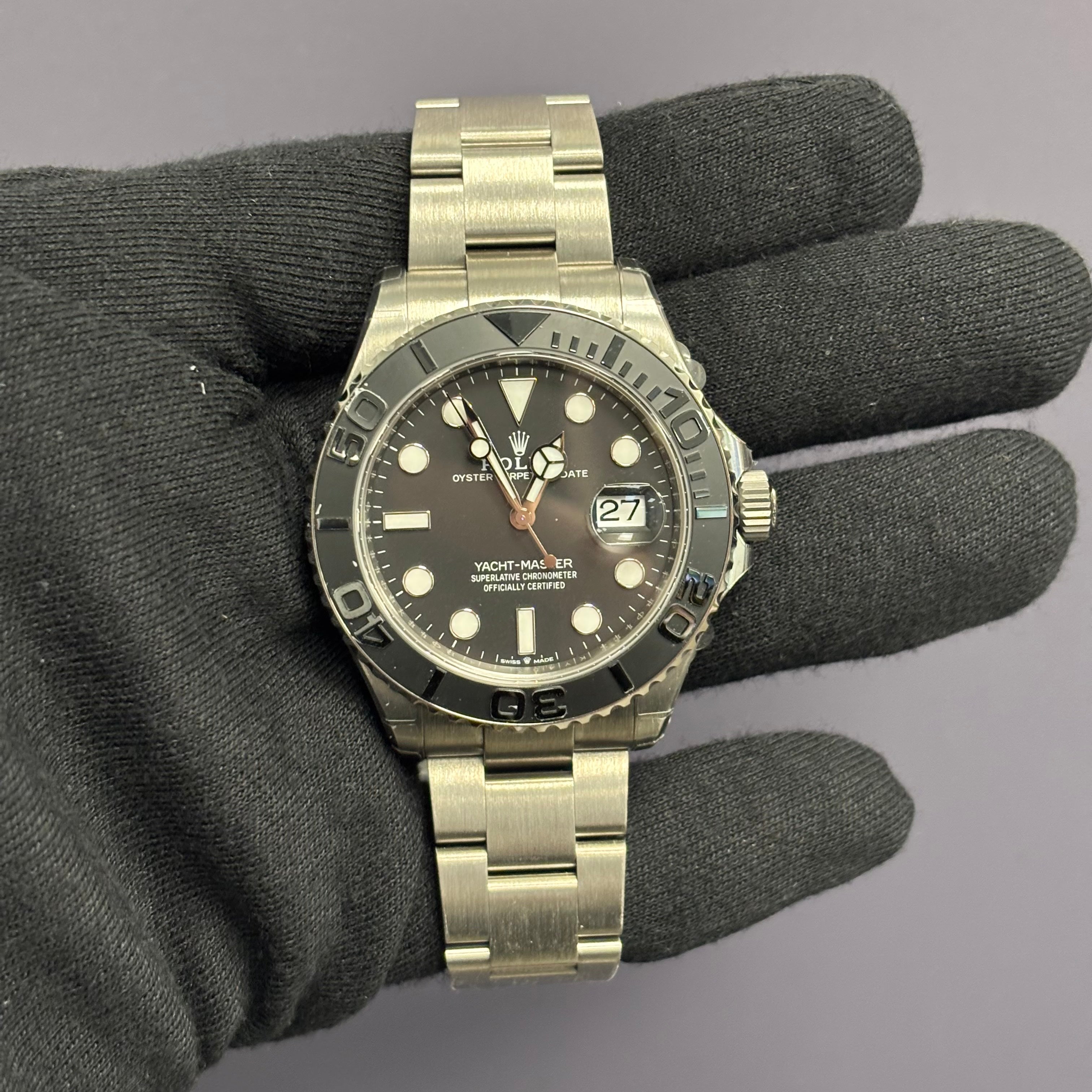 Rolex Yacht-Master 42mm Black Dial Watch Ref# 226627 - Happy Jewelers Fine Jewelry Lifetime Warranty