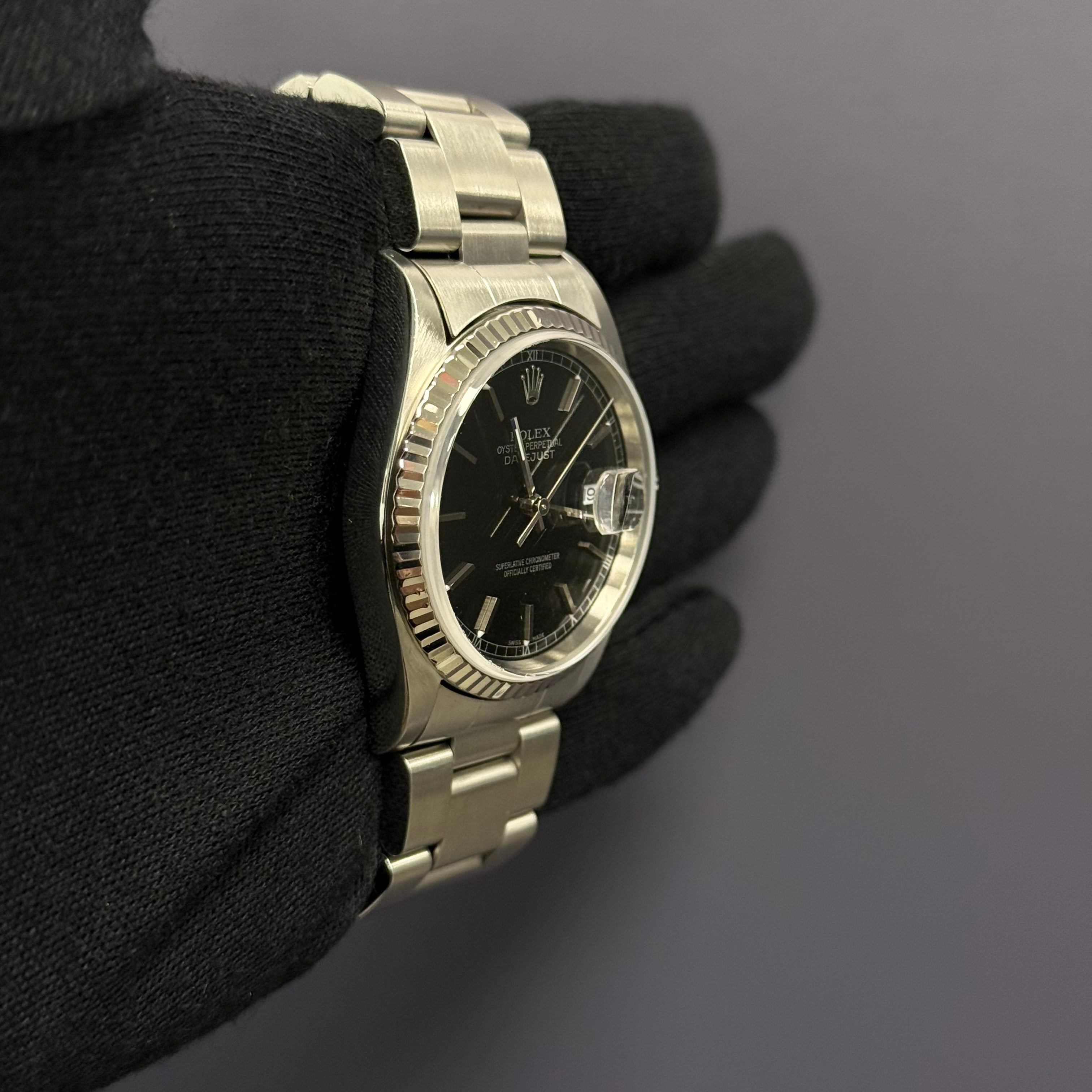 Rolex Datejust 36mm Black Dial Watch Ref# 16234 - Happy Jewelers Fine Jewelry Lifetime Warranty