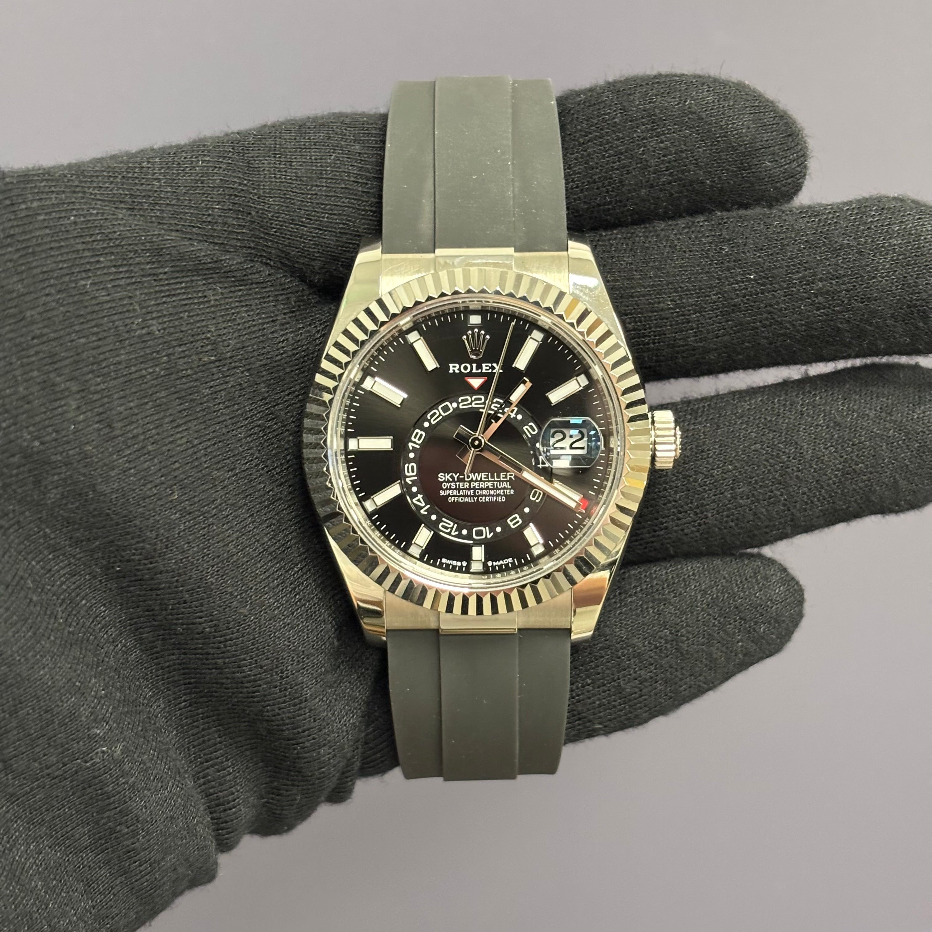 Rolex Sky-Dweller 42mm Black Dial Watch Ref# 336239 - Happy Jewelers Fine Jewelry Lifetime Warranty