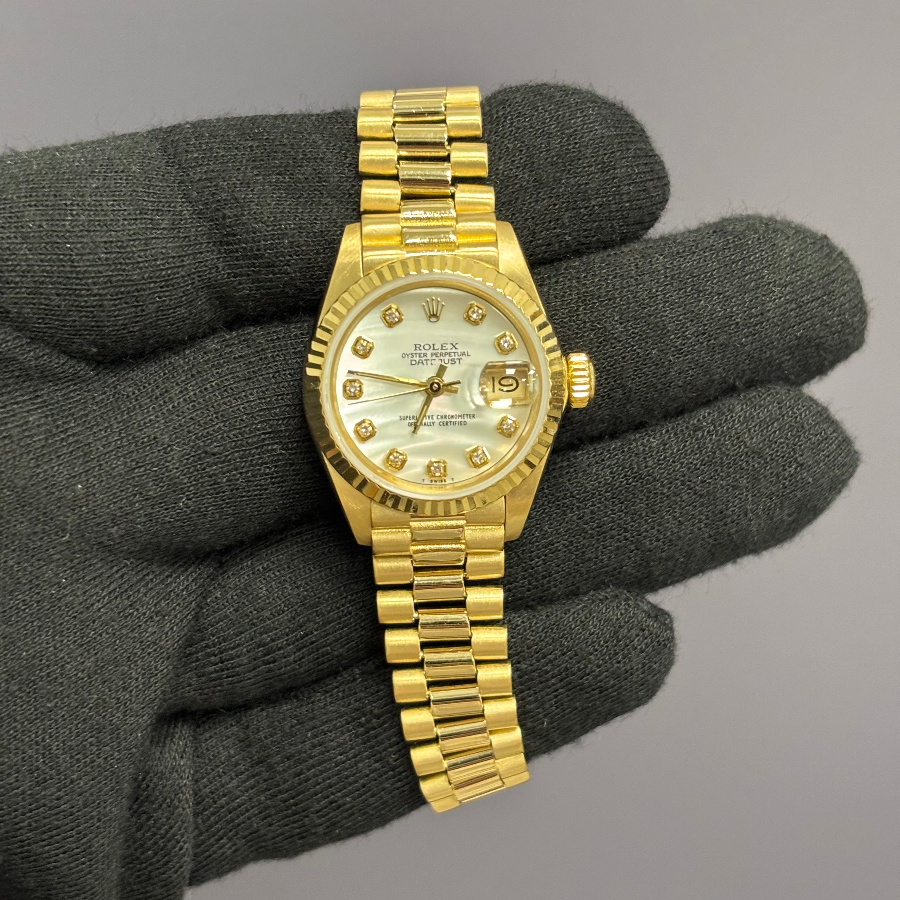 Rolex Datejust 26mm MOP Dial Watch Ref# 6927 - Happy Jewelers Fine Jewelry Lifetime Warranty
