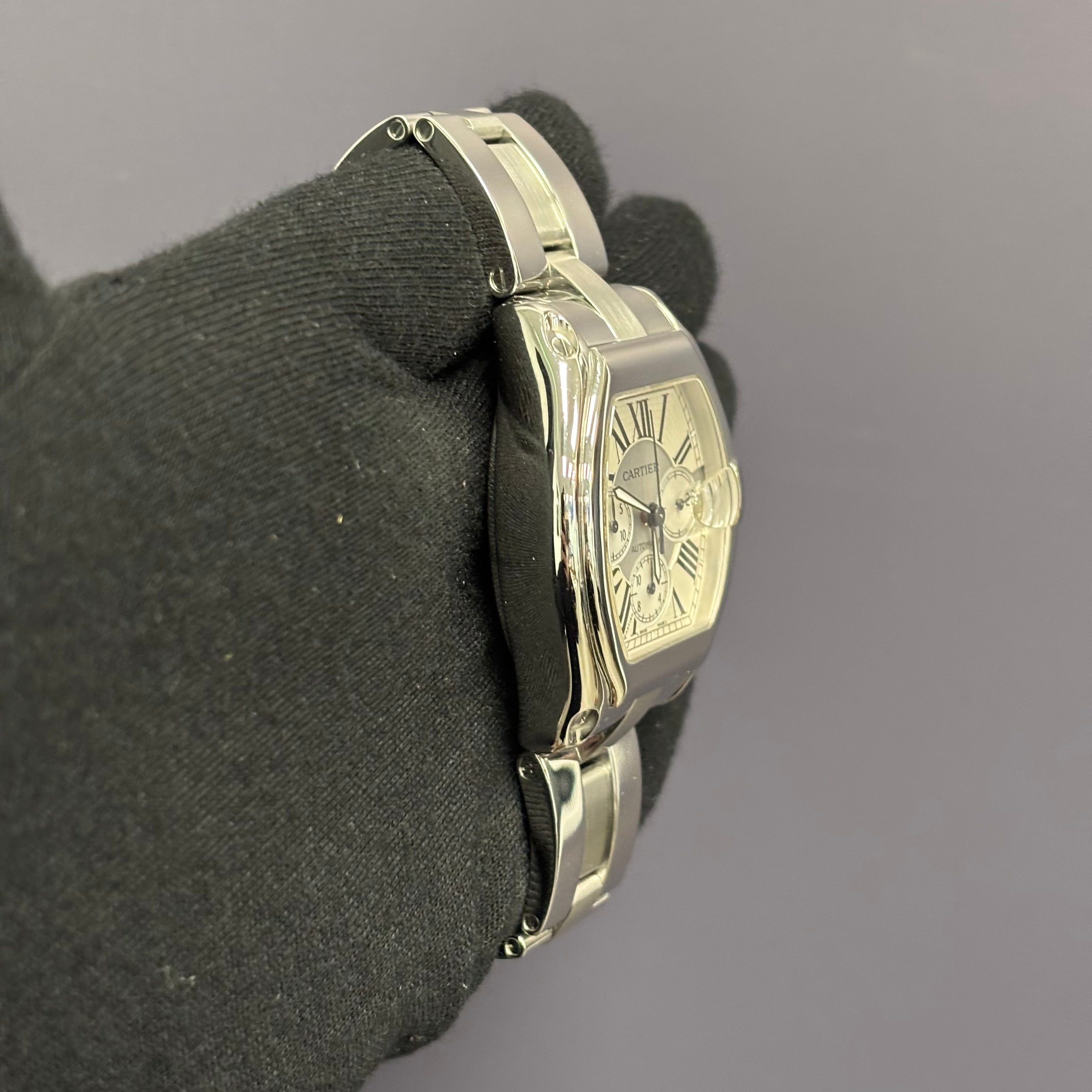 Cartier Roadster 48mm Silver Dial Watch Ref# W62019X6 - Happy Jewelers Fine Jewelry Lifetime Warranty