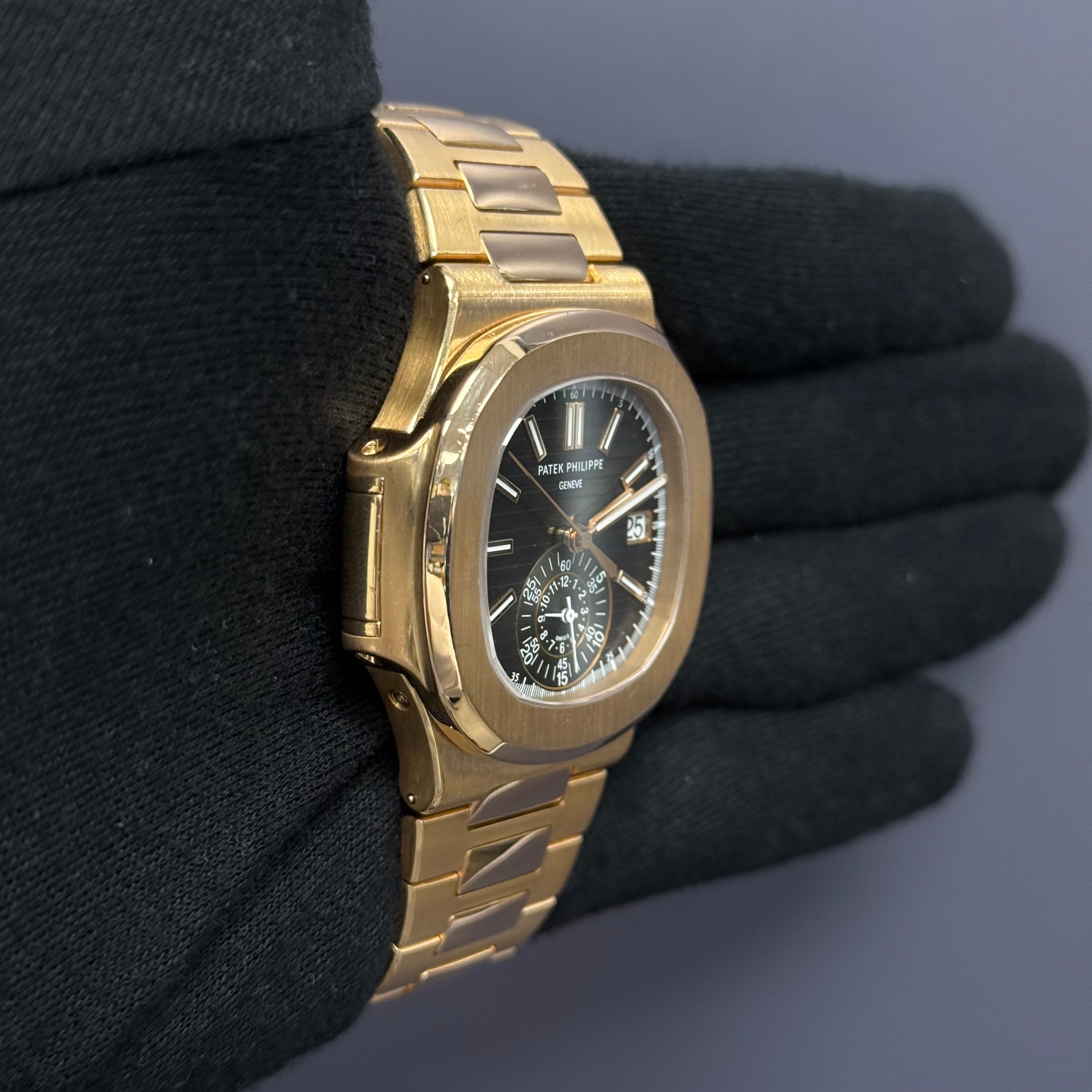 Patek Philippe Nautilus 40.5mm Grey Dial Watch Ref# 5980/1R-001 - Happy Jewelers Fine Jewelry Lifetime Warranty