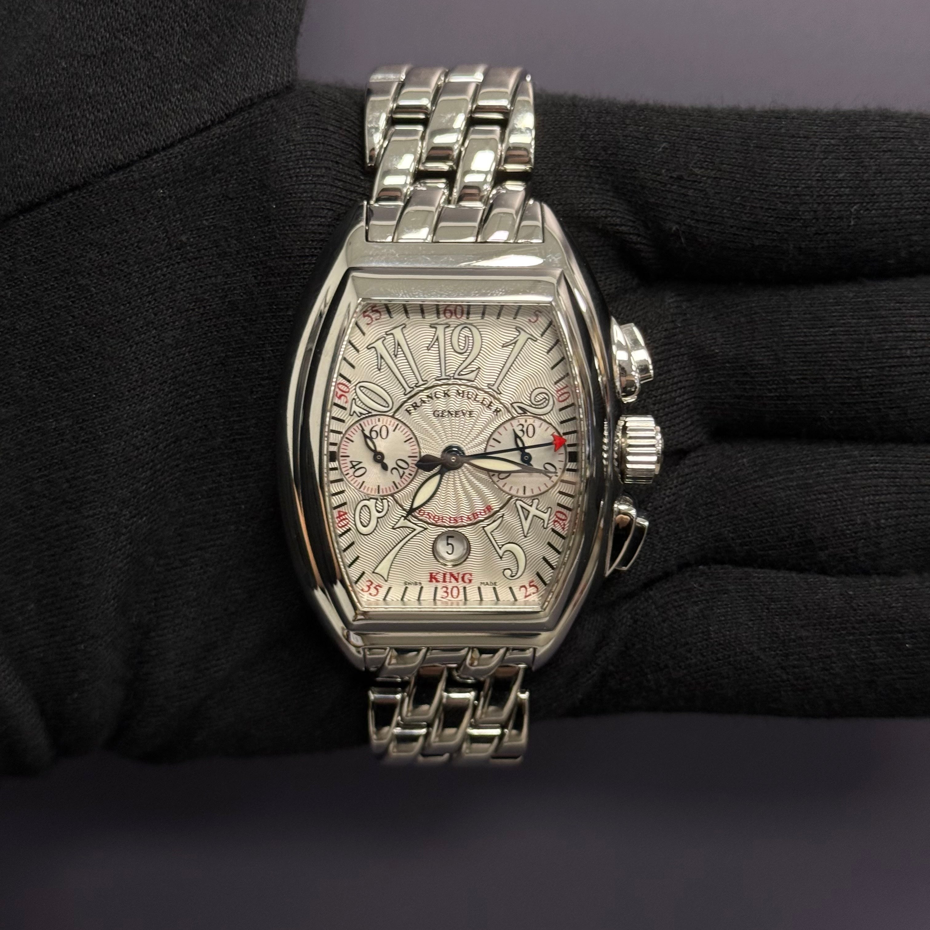 Franck Muller Conquistador 40mm White Dial Ref# 8005 CC KING - Happy Jewelers Fine Jewelry Lifetime Warranty