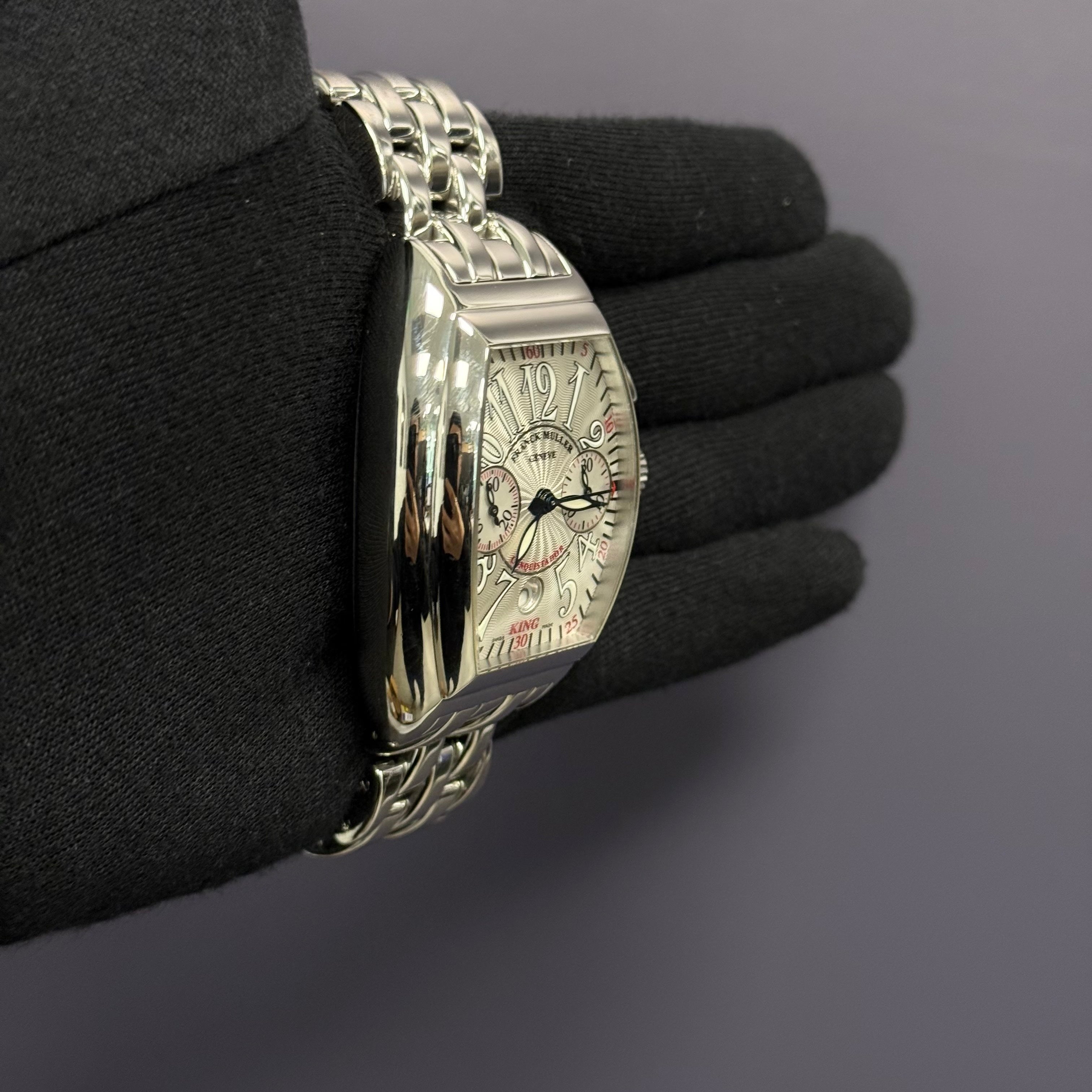 Franck Muller Conquistador 40mm White Dial Ref# 8005 CC KING - Happy Jewelers Fine Jewelry Lifetime Warranty