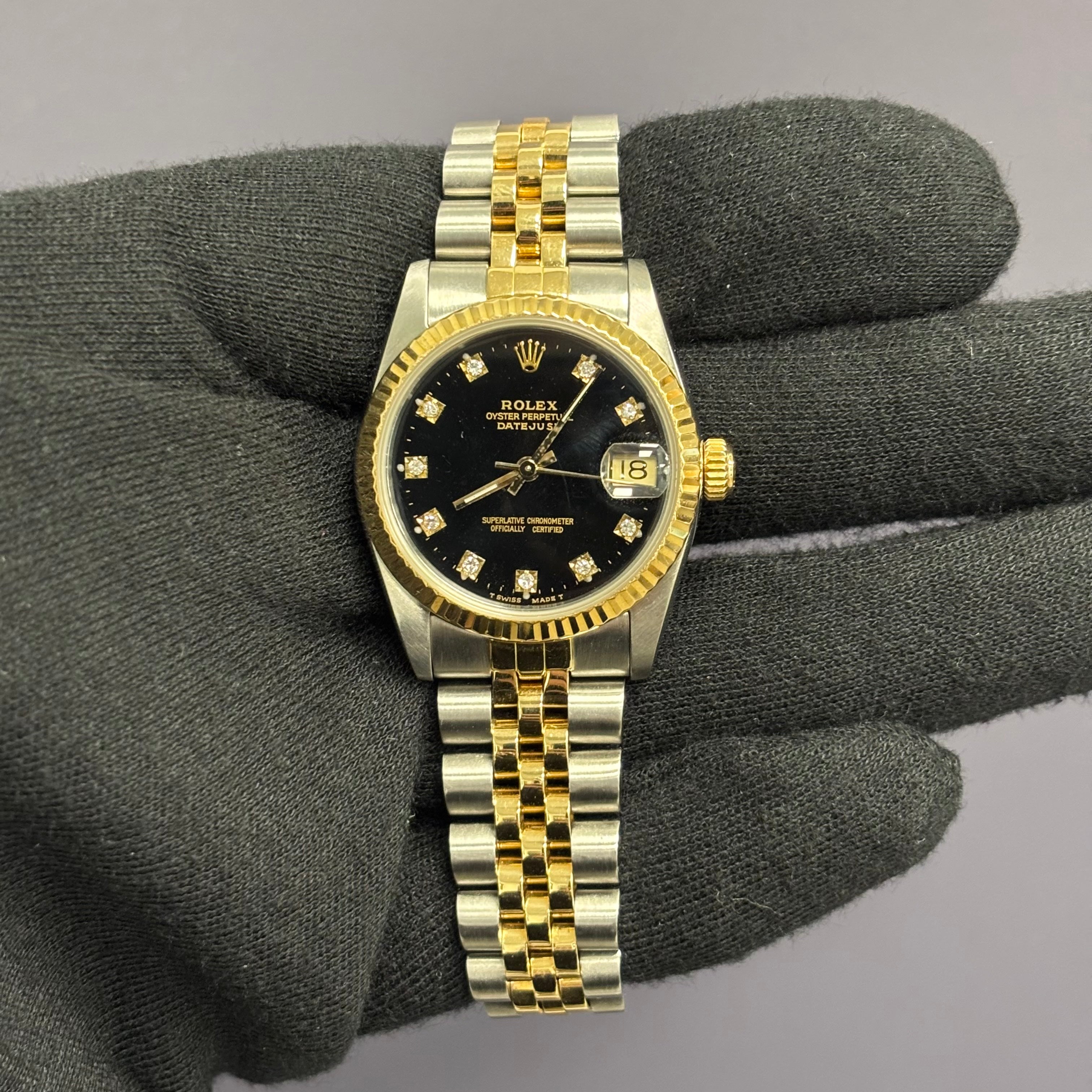 Rolex Datejust 31mm Black Dial Watch Ref# 68273 - Happy Jewelers Fine Jewelry Lifetime Warranty