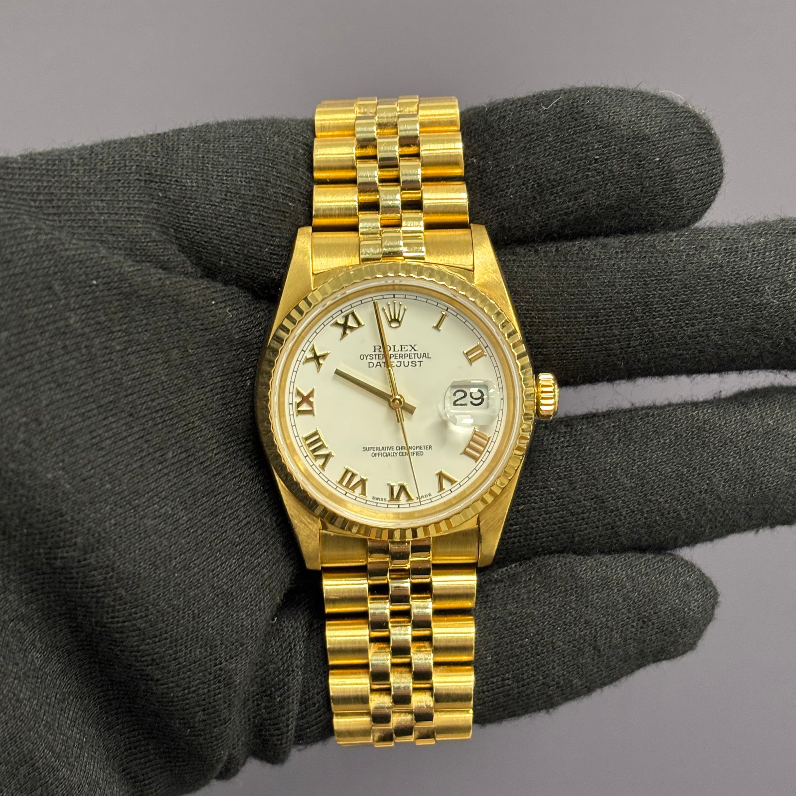 Rolex Datejust 36mm White Dial Watch Ref# 16238 - Happy Jewelers Fine Jewelry Lifetime Warranty