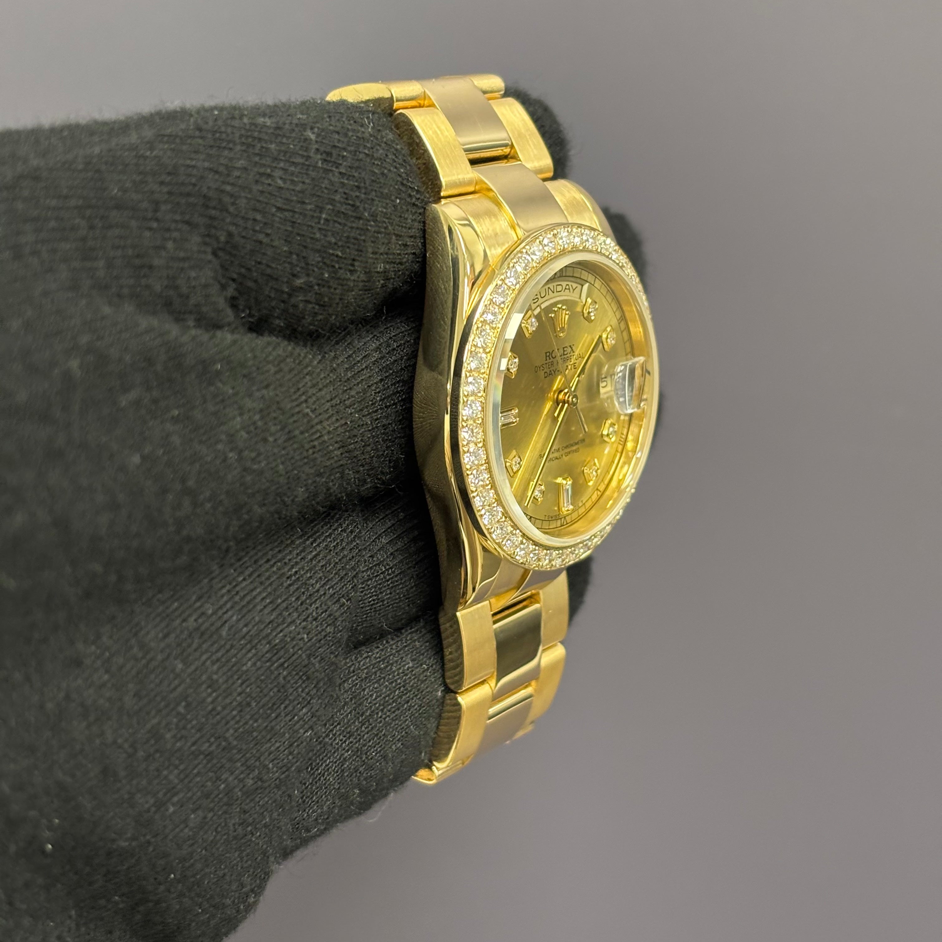 Rolex Day-Date 36mm Champagne Dial Watch Ref# 118208 - Happy Jewelers Fine Jewelry Lifetime Warranty