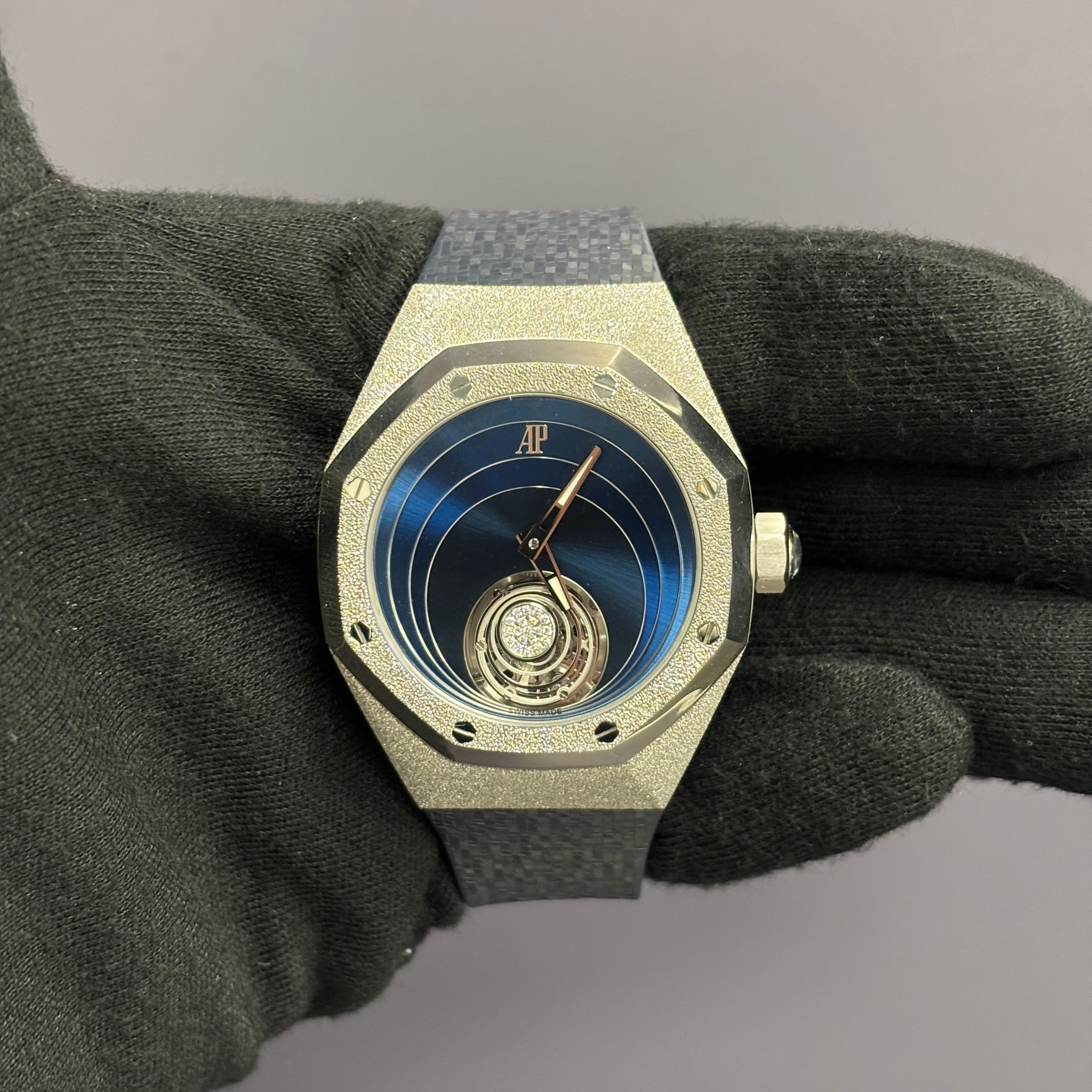 Audemars Piguet Royal Oak 38.5mm Blue Dial Watch Ref# 26630BC.GG.D326CR.01 - Happy Jewelers Fine Jewelry Lifetime Warranty