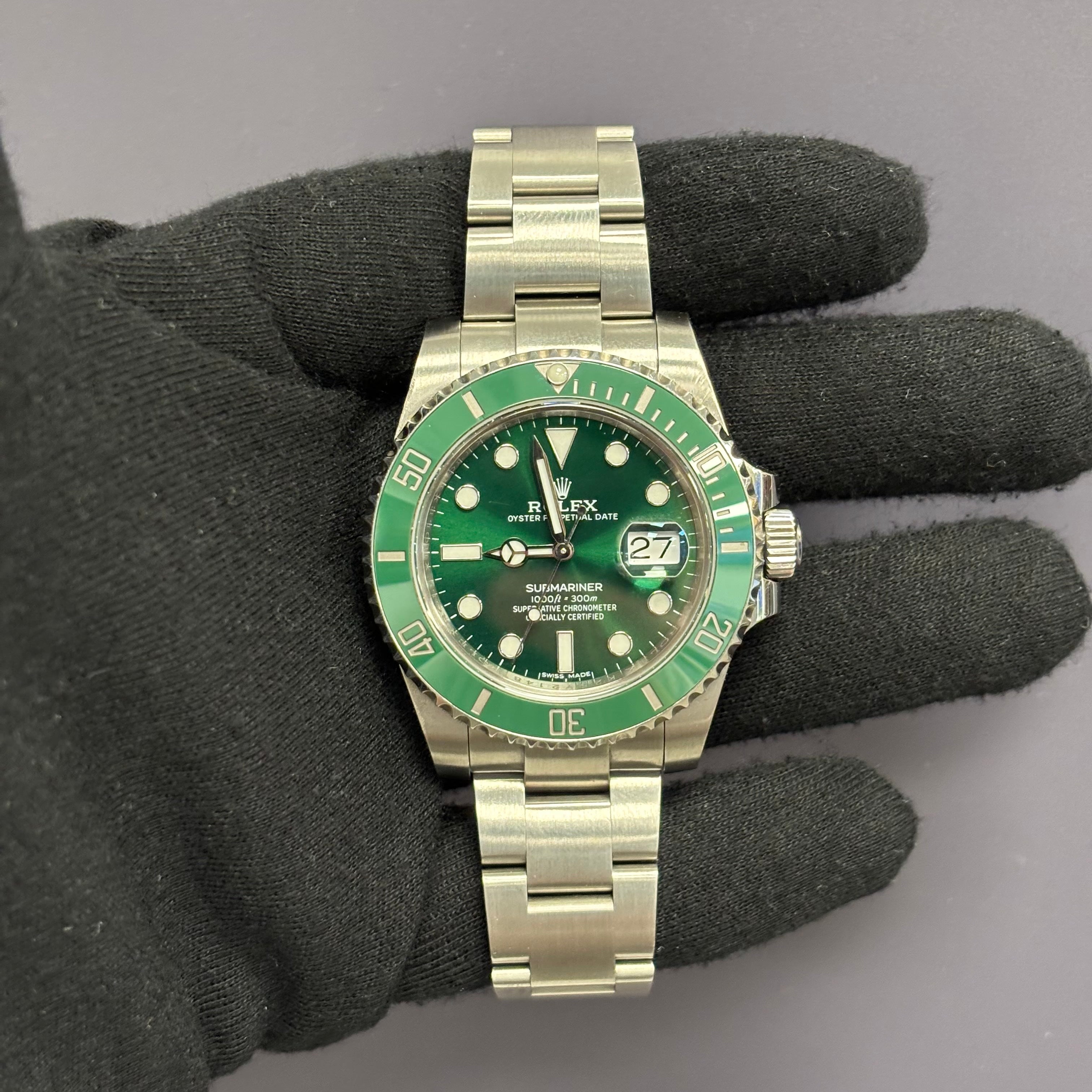 Rolex Submariner 40mm Green Dial Watch Ref# 116610 - Happy Jewelers Fine Jewelry Lifetime Warranty